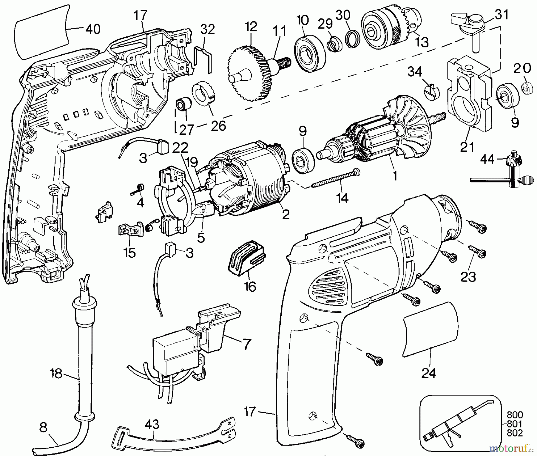  DEWALT Divers 3/8 4.2A H.D.DRILL-MEXICO DW501-35 Seite 1