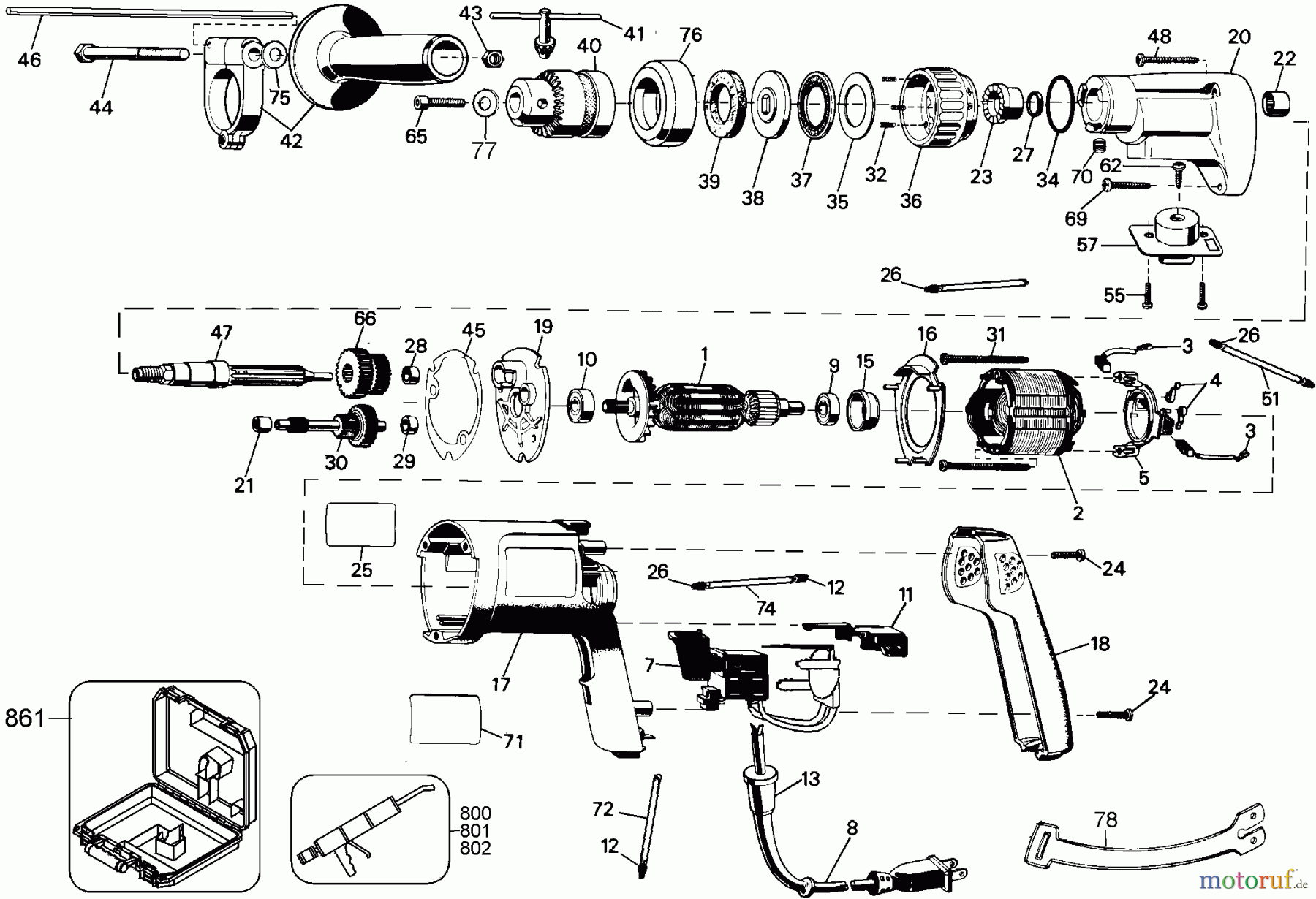  DEWALT Divers 1/2 HAMMER DRILL KT D510K-04 Seite 1