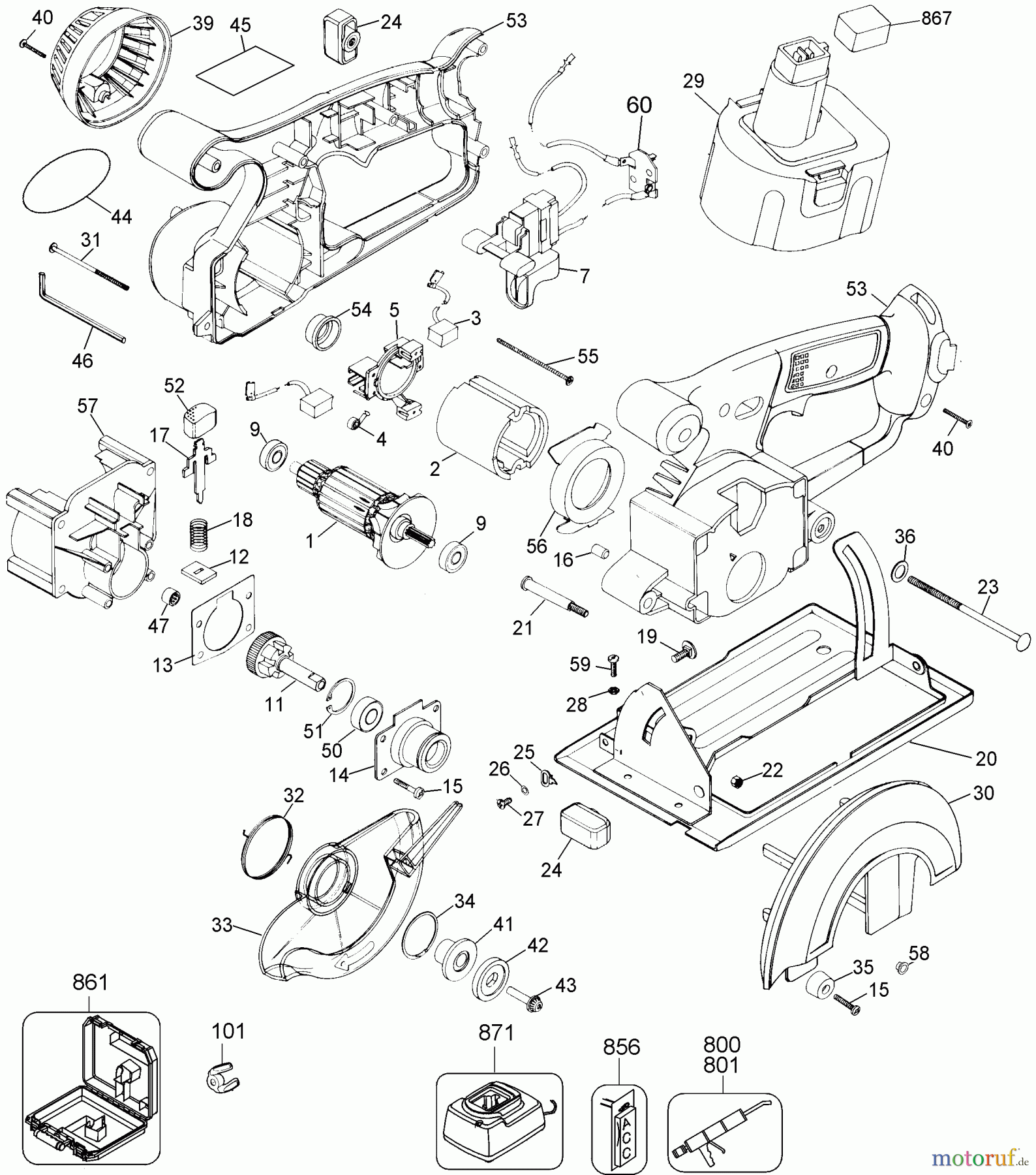  DEWALT Divers 5 1/4 12V TRIMSAWKT DW930K Seite 1