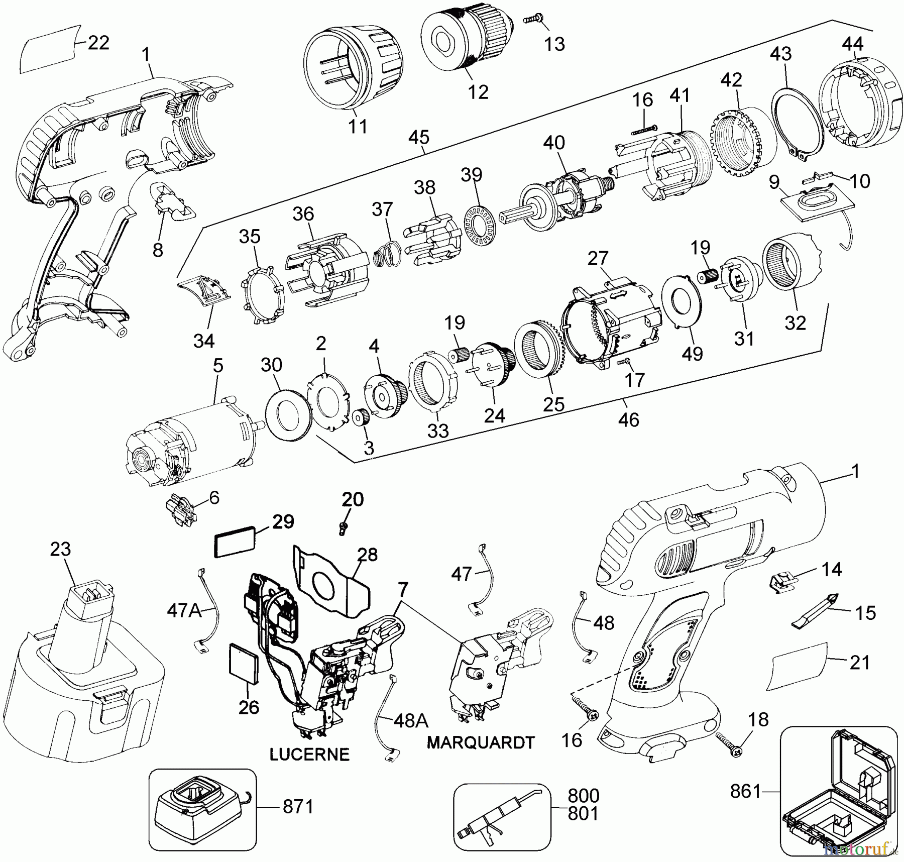 DEWALT Divers 14.4V VERSA MID RUBB DW994KQ Seite 1