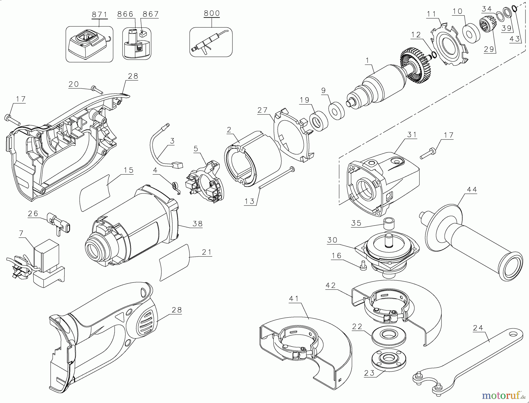  DEWALT Divers 18V GRINDER DC410K Seite 1