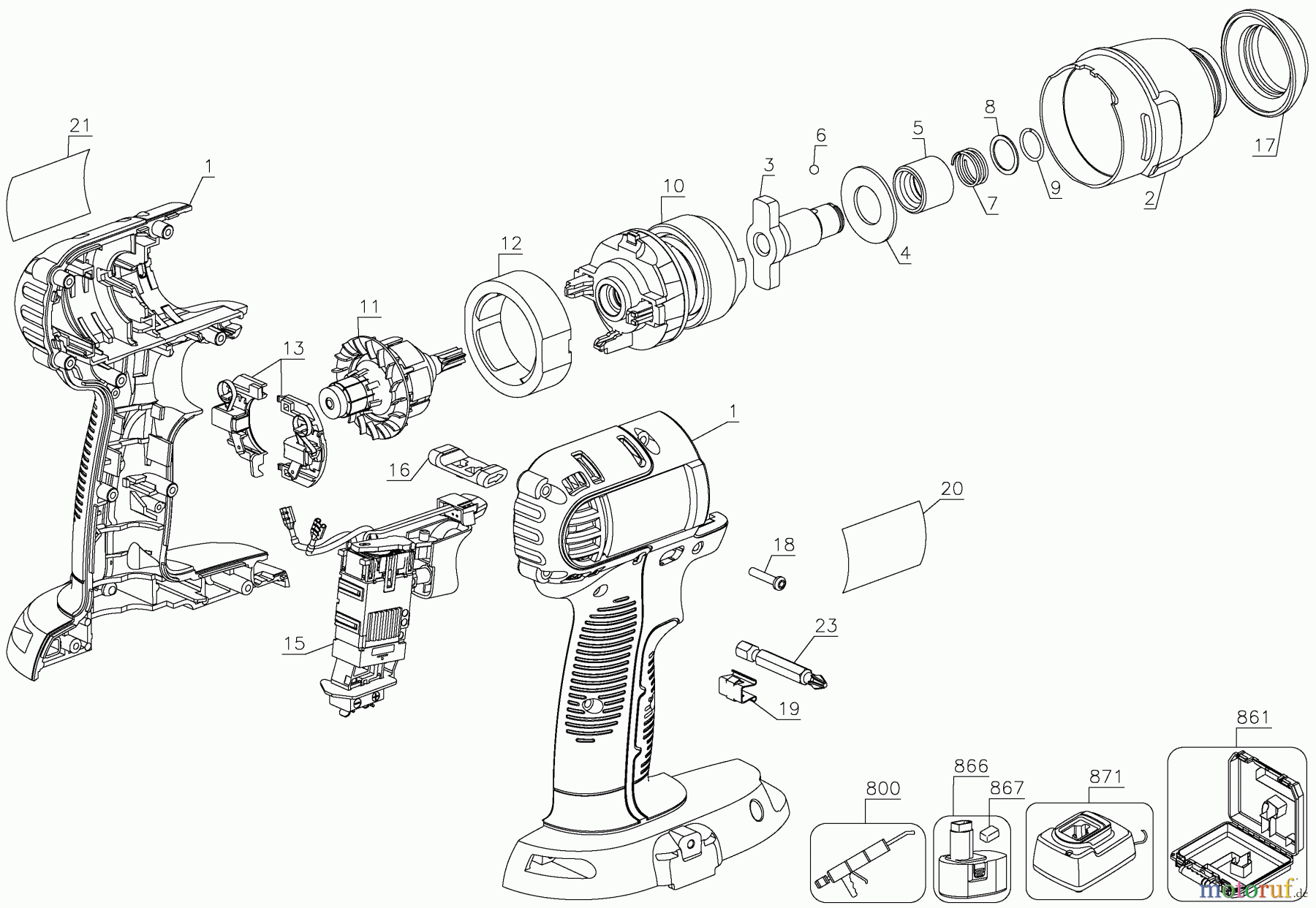  DEWALT Divers 14V IMPACT DRIVER DC837N Seite 1