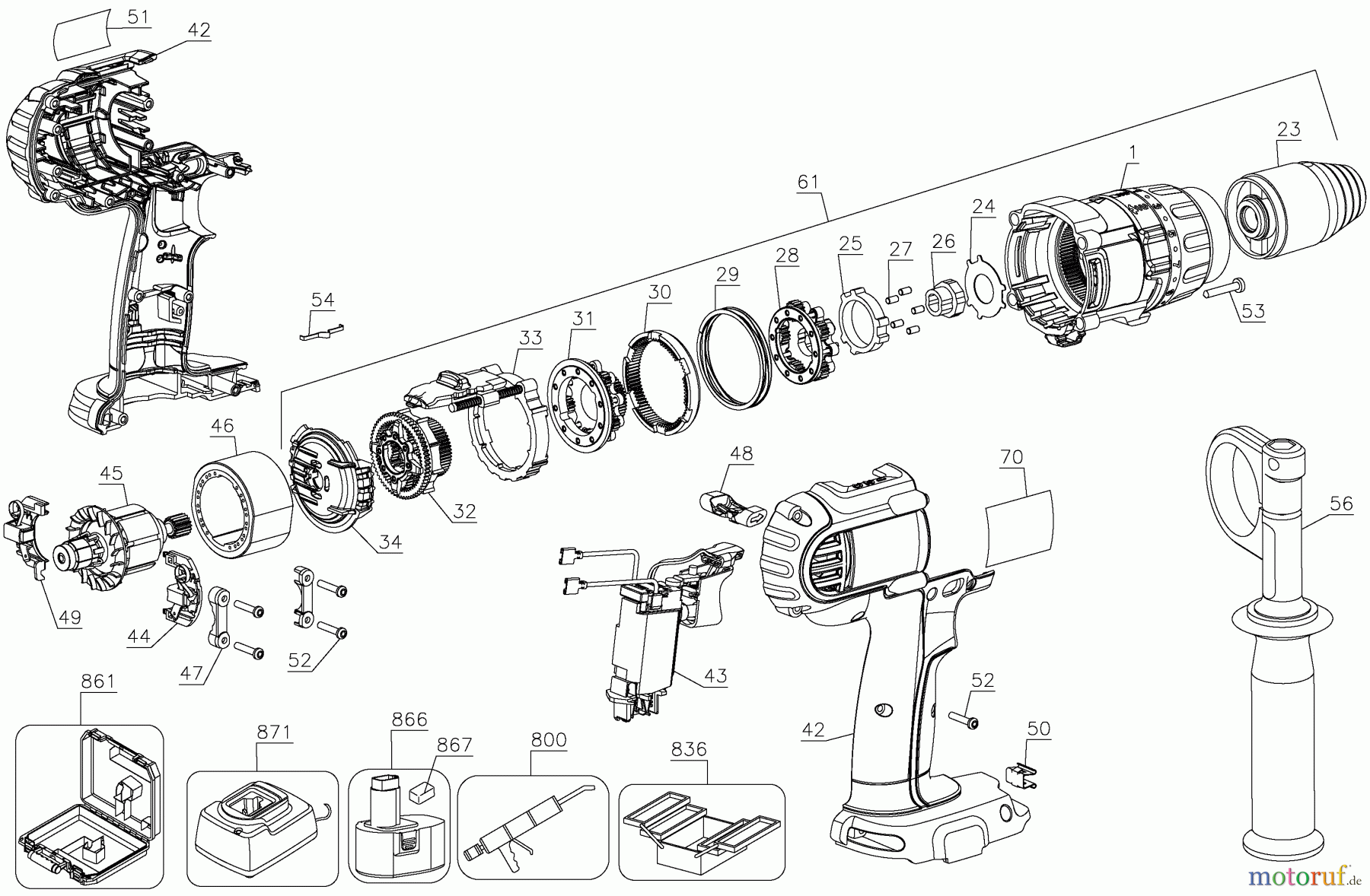  DEWALT Divers 18V HMRDRL VEHICLE DCD950VX Seite 1
