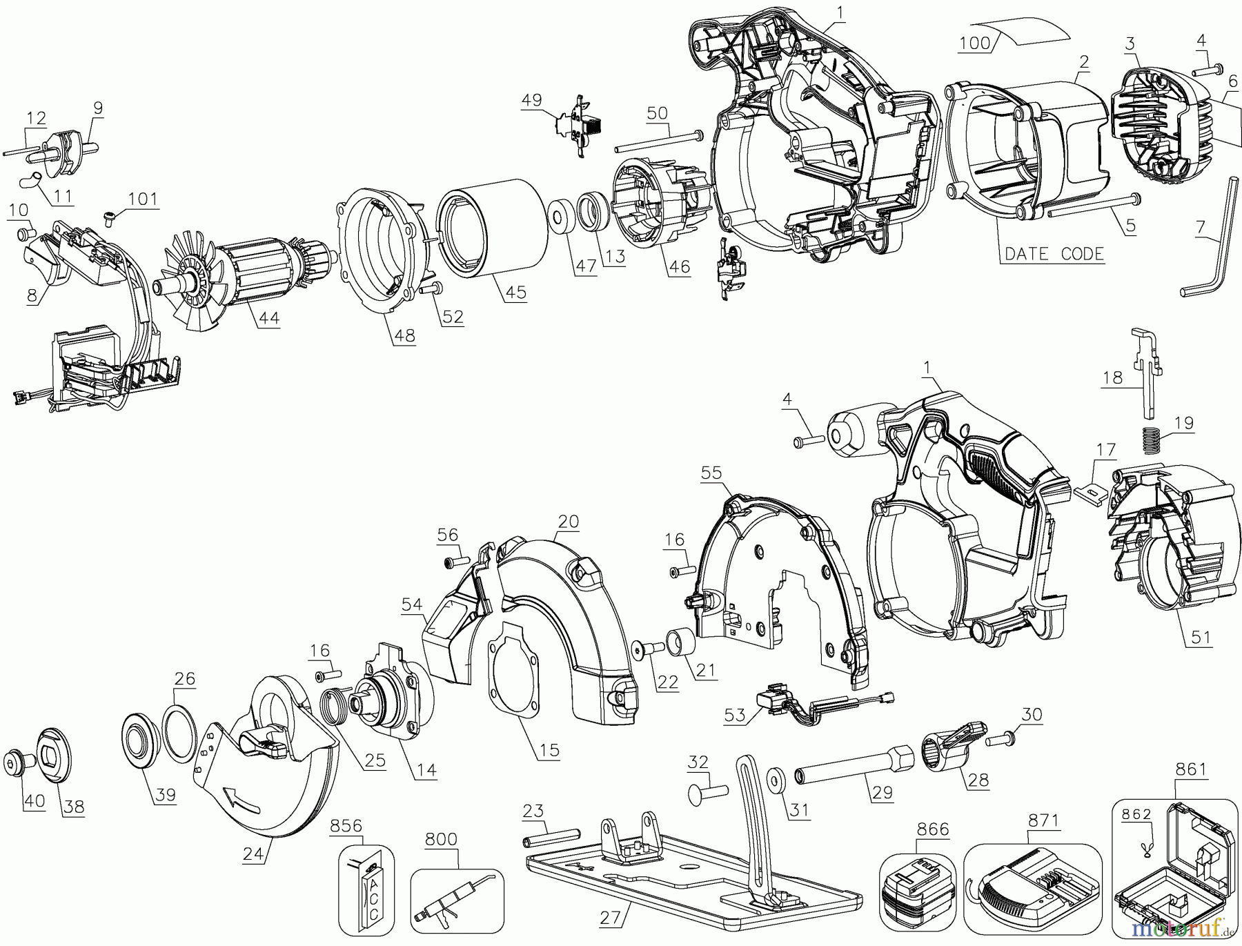 DEWALT Divers 20V CIRCULAR SAW DCS373B Seite 1