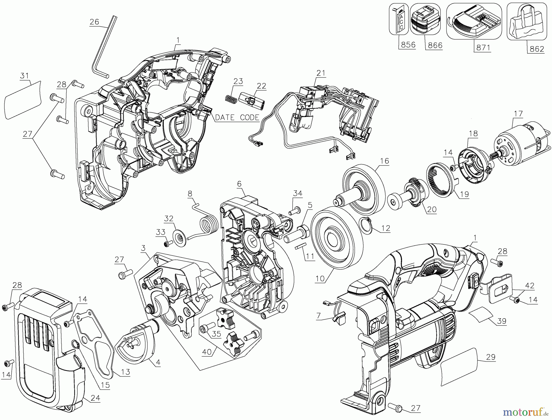  DEWALT Divers 20V CRDLS THR ROD CT DCS350D1 Seite 1