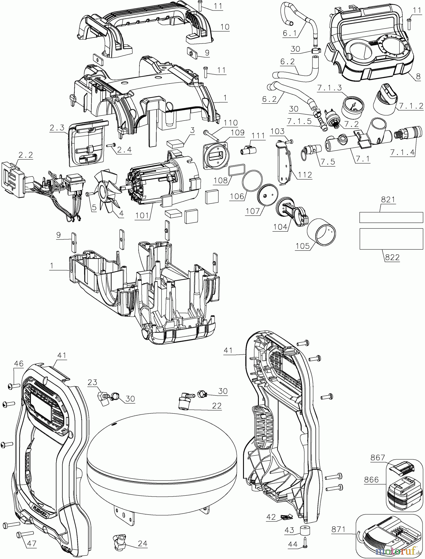  DEWALT Kompressoren DEWALT COMPRESSOR 10L 2 F DCC1054T2 Seite 1