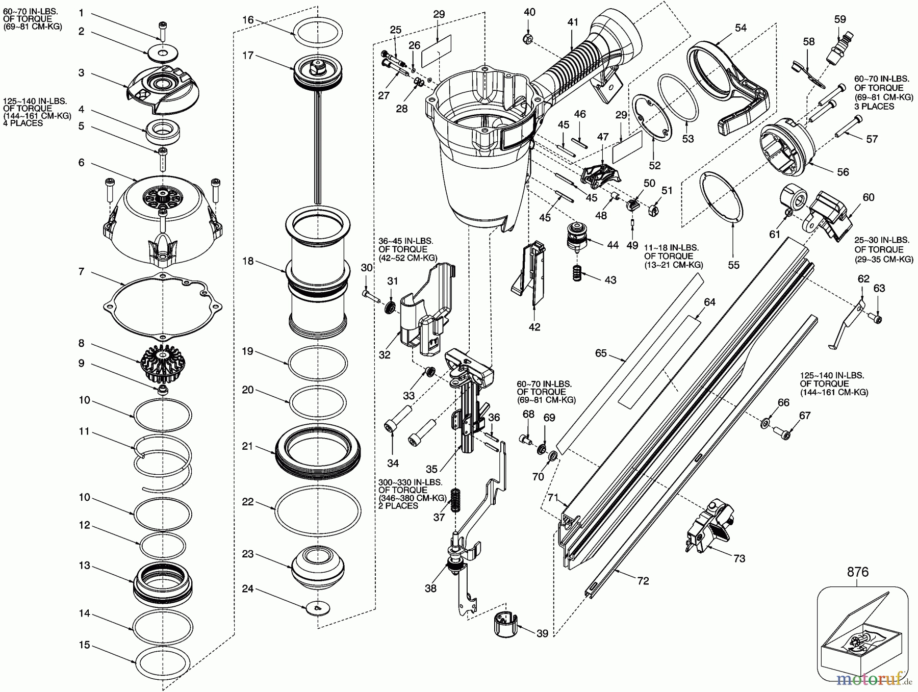  PORTER CABLE Divers 3-1/2 FRAMING NAILER FC350B Seite 1