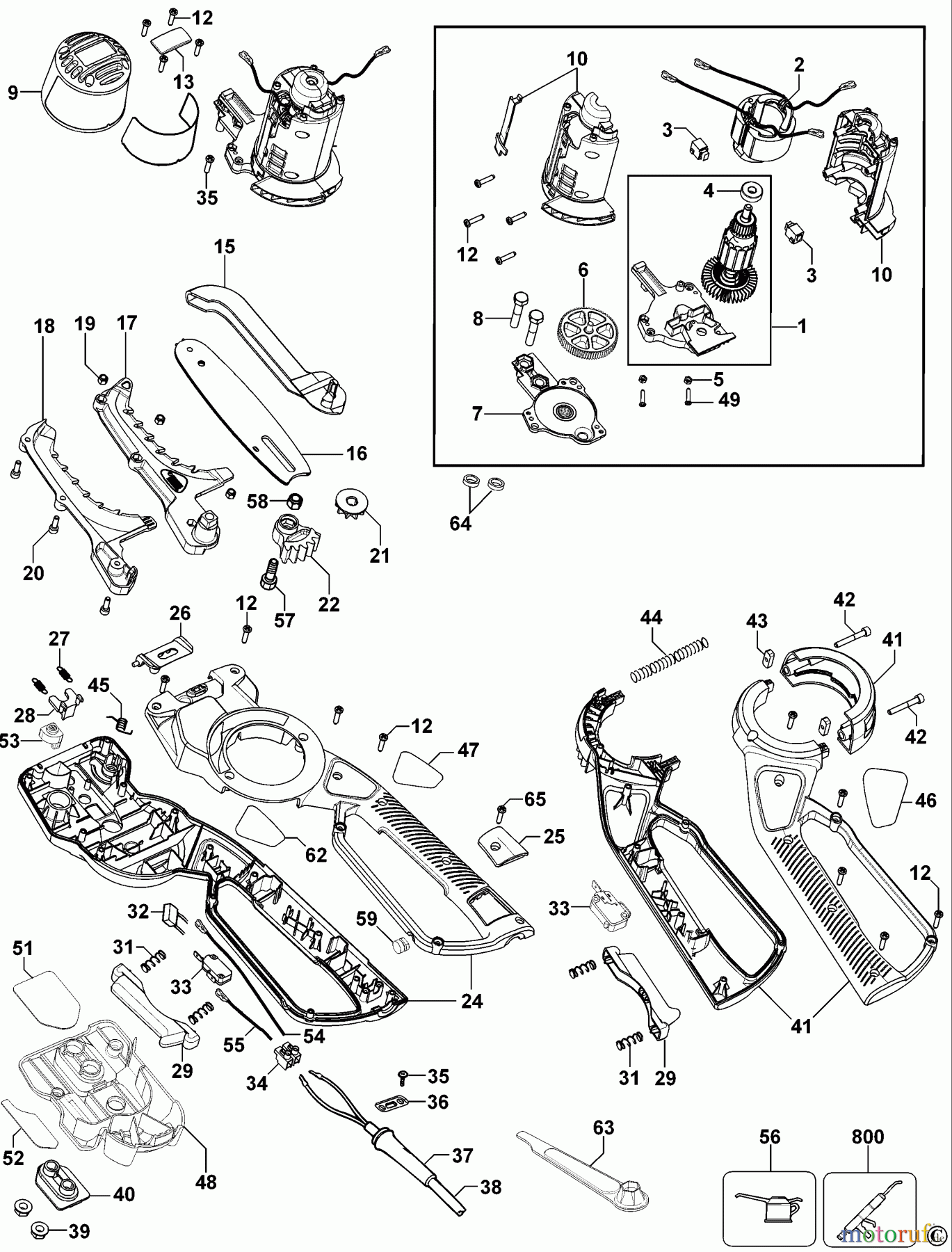  BLACK+DECKER AUSSERHALB KETTENSÄGEN UND ASTSCHEREN ELEKTRO - ASTSÄGE LP1000 Seite 1
