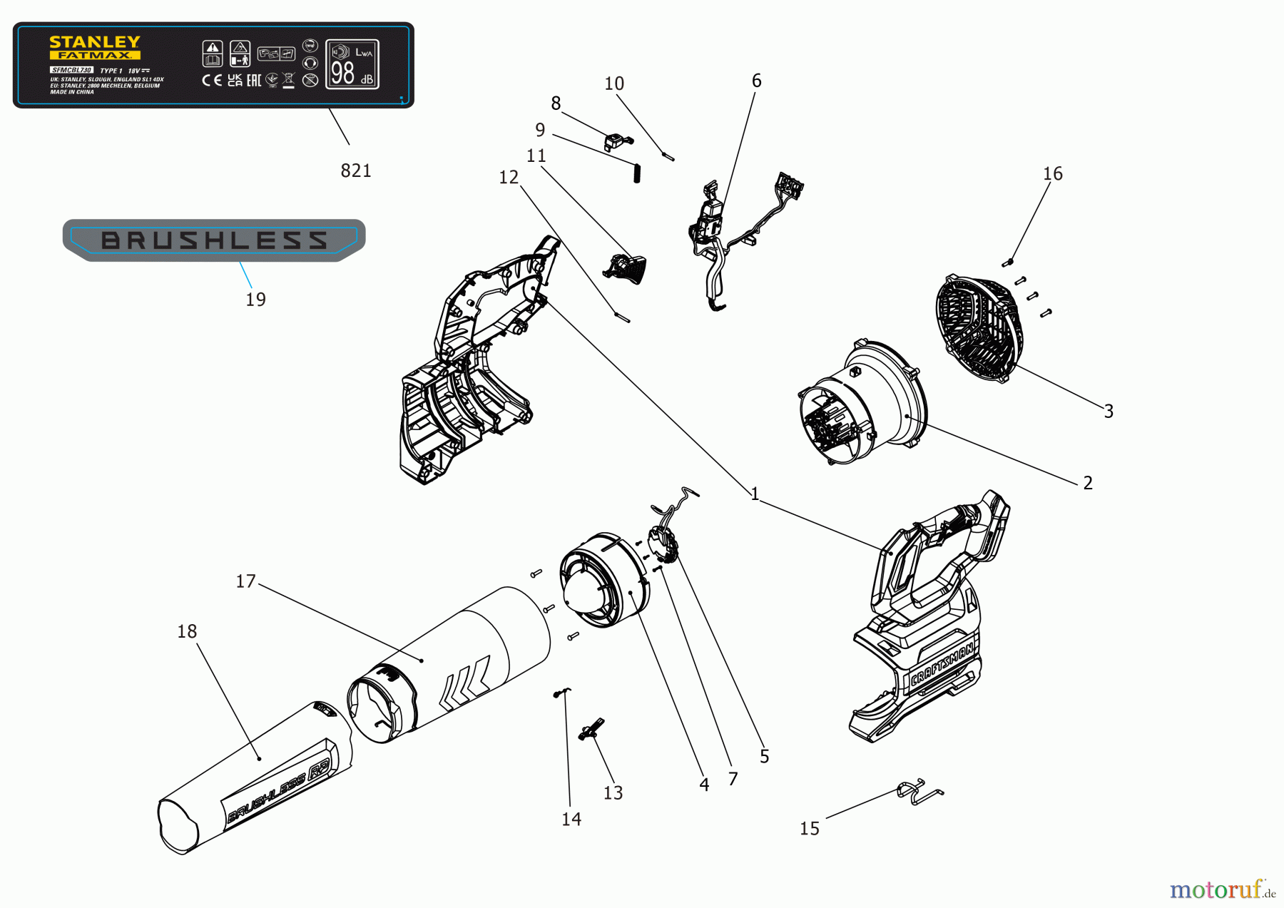  STANLEY CORDLESS-OTHER GEBLÄSE SFMBL730M1 Seite 1