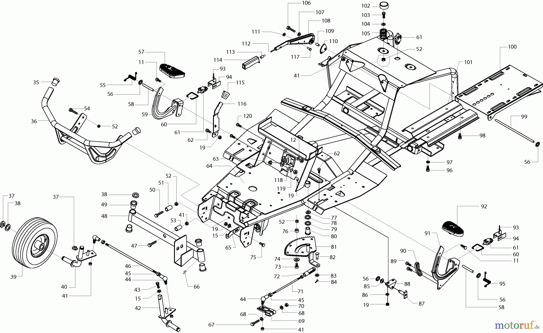  Dolmar Rasentraktoren TM-85.13 TM-85.13 (2001) 2  RAHMENSATZ