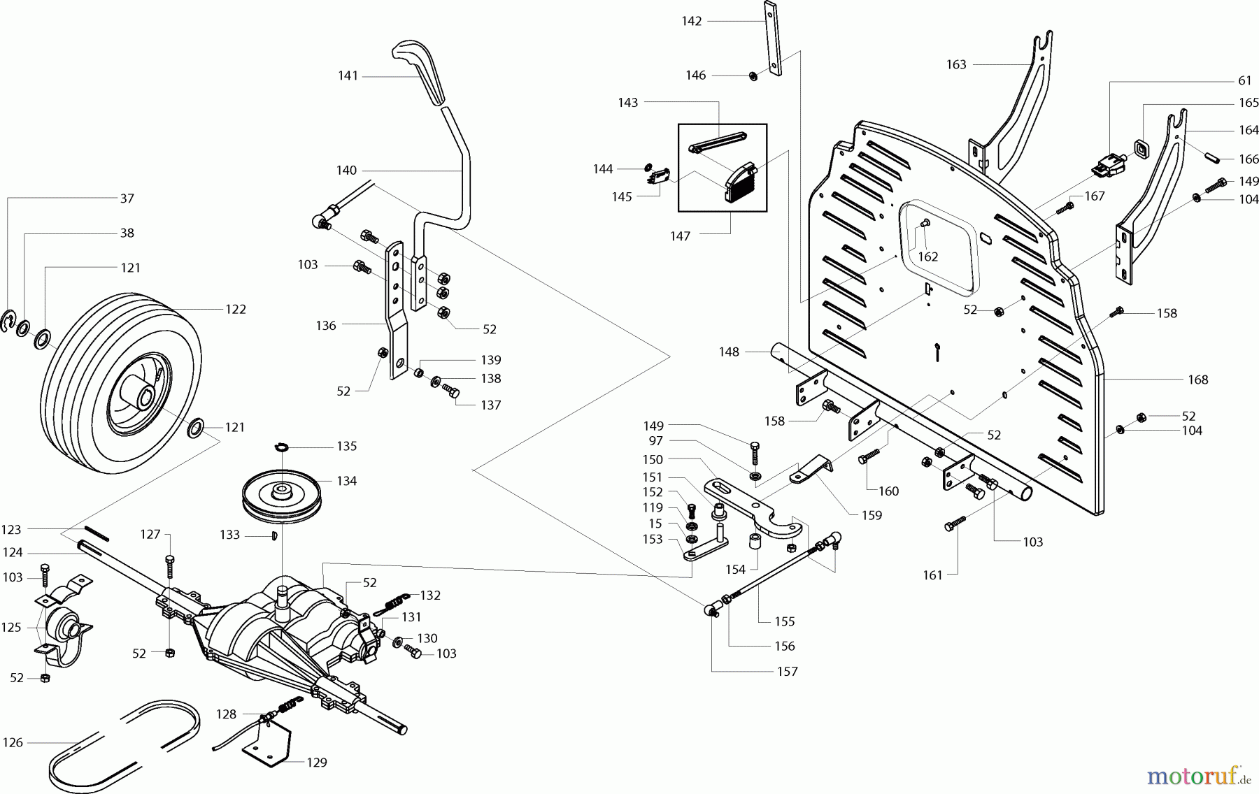  Dolmar Rasentraktoren TM-85.13 TM-85.13 (2001) 3  GETRIEBE, ANTRIEB