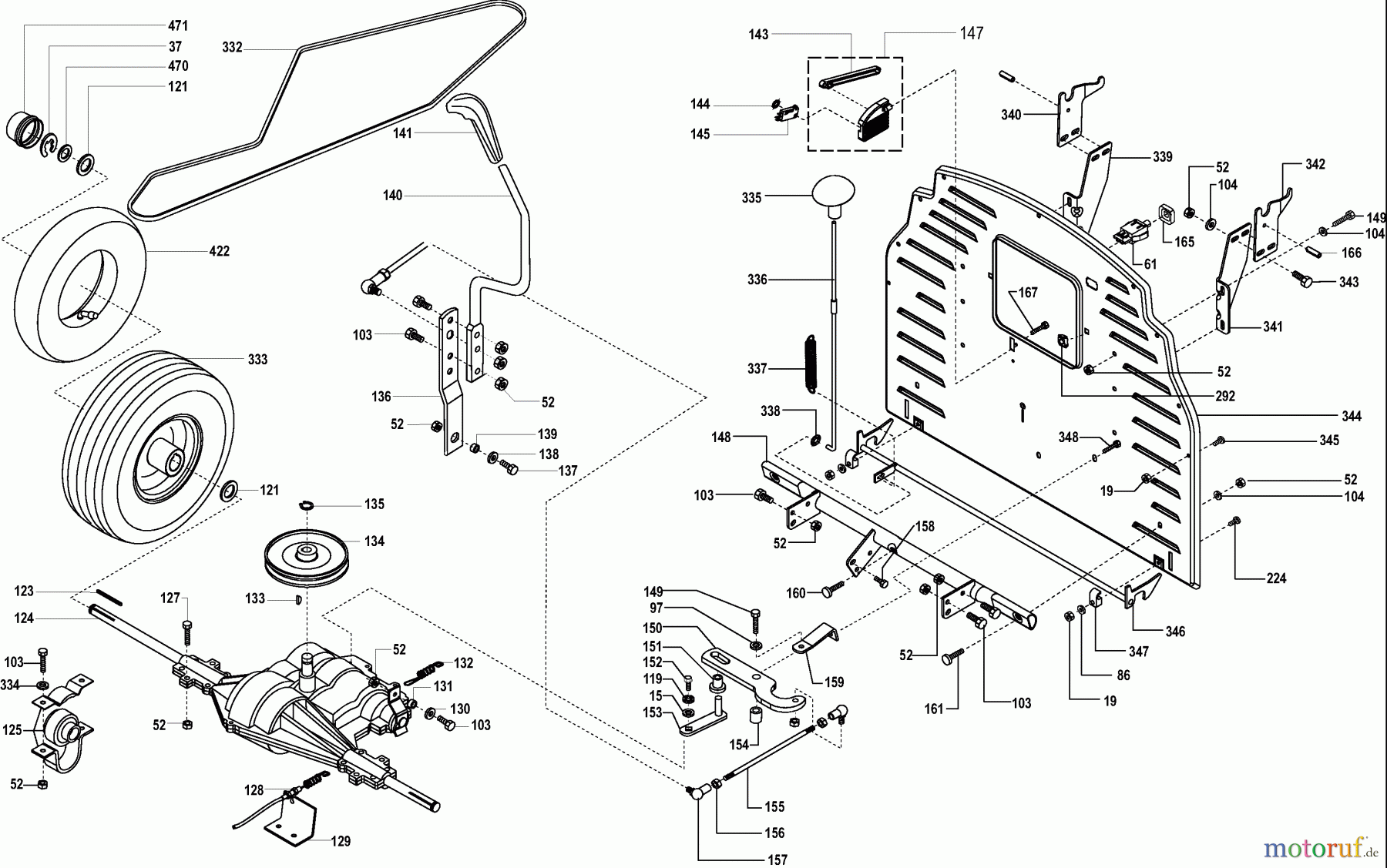  Dolmar Rasentraktoren TM-102.13 TM-102.13 (2004) 3  GETRIEBE, ANTRIEB