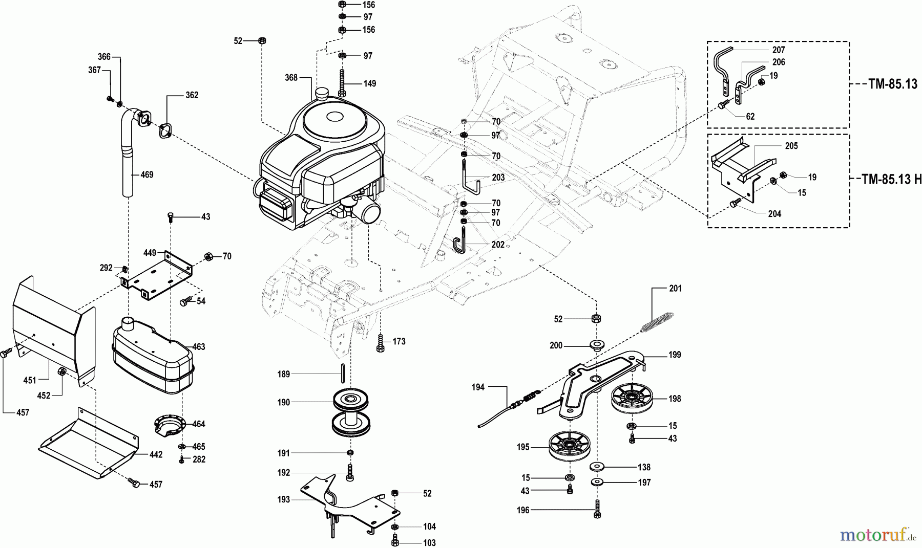  Dolmar Rasentraktoren TM-85.13 TM-85.13 (2004) 5  MOTOR