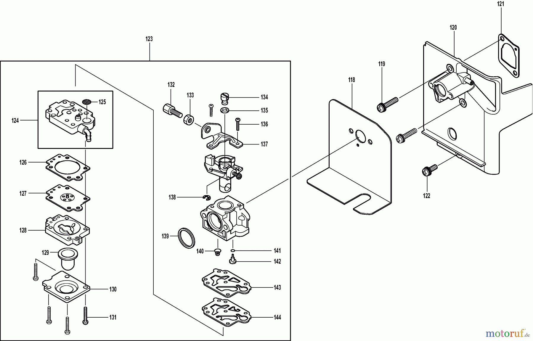Dolmar Blasgeräte Benzin PB-7601.4 (USA) 7 Vergaser