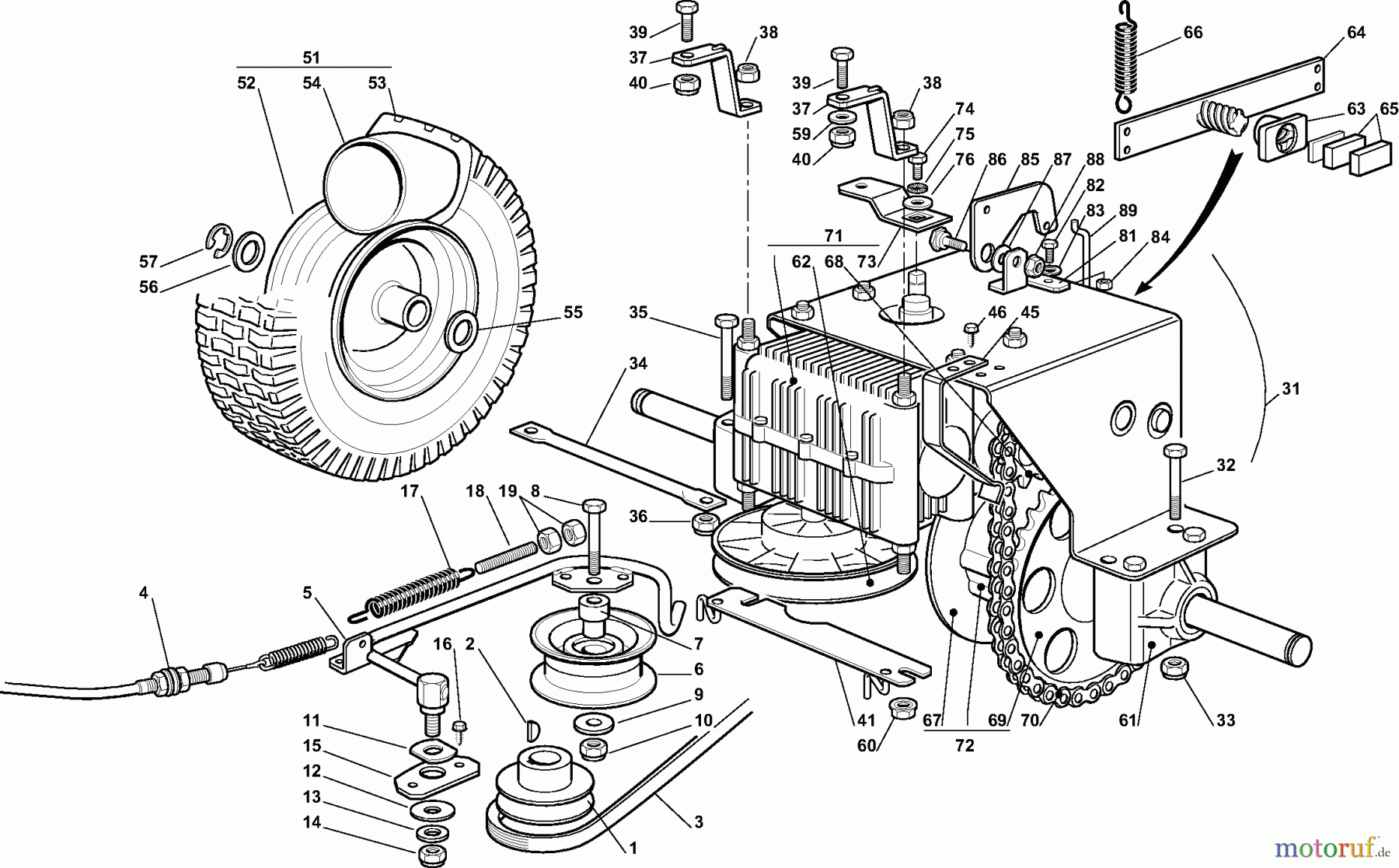  Dolmar Rasentraktoren RM-63.7 RM-63.7 (2008) 6  Getriebe