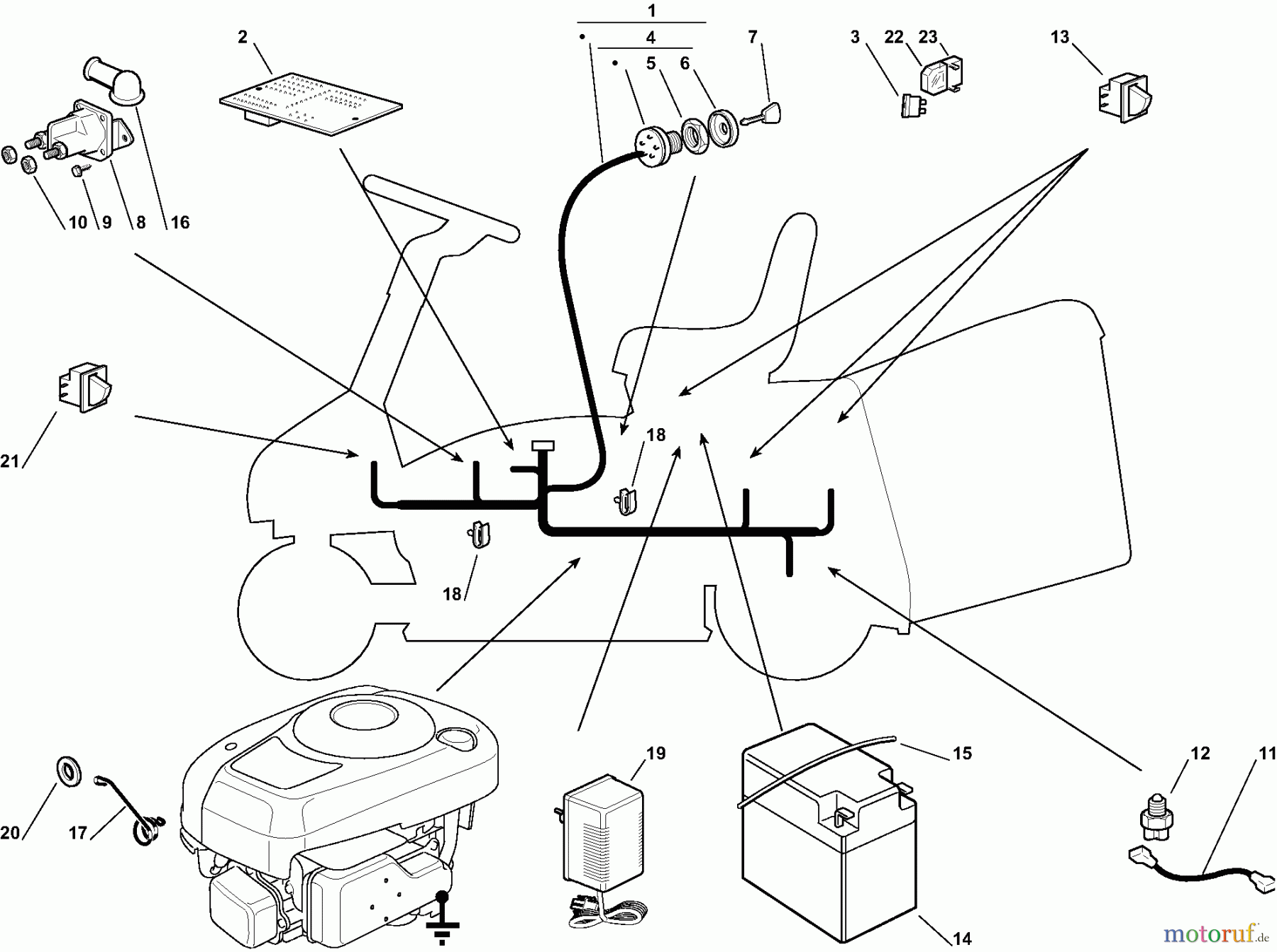 Dolmar Rasentraktoren RM-63.7 RM-63.7 (2008) 11 ELEKTRISCHE TEILE