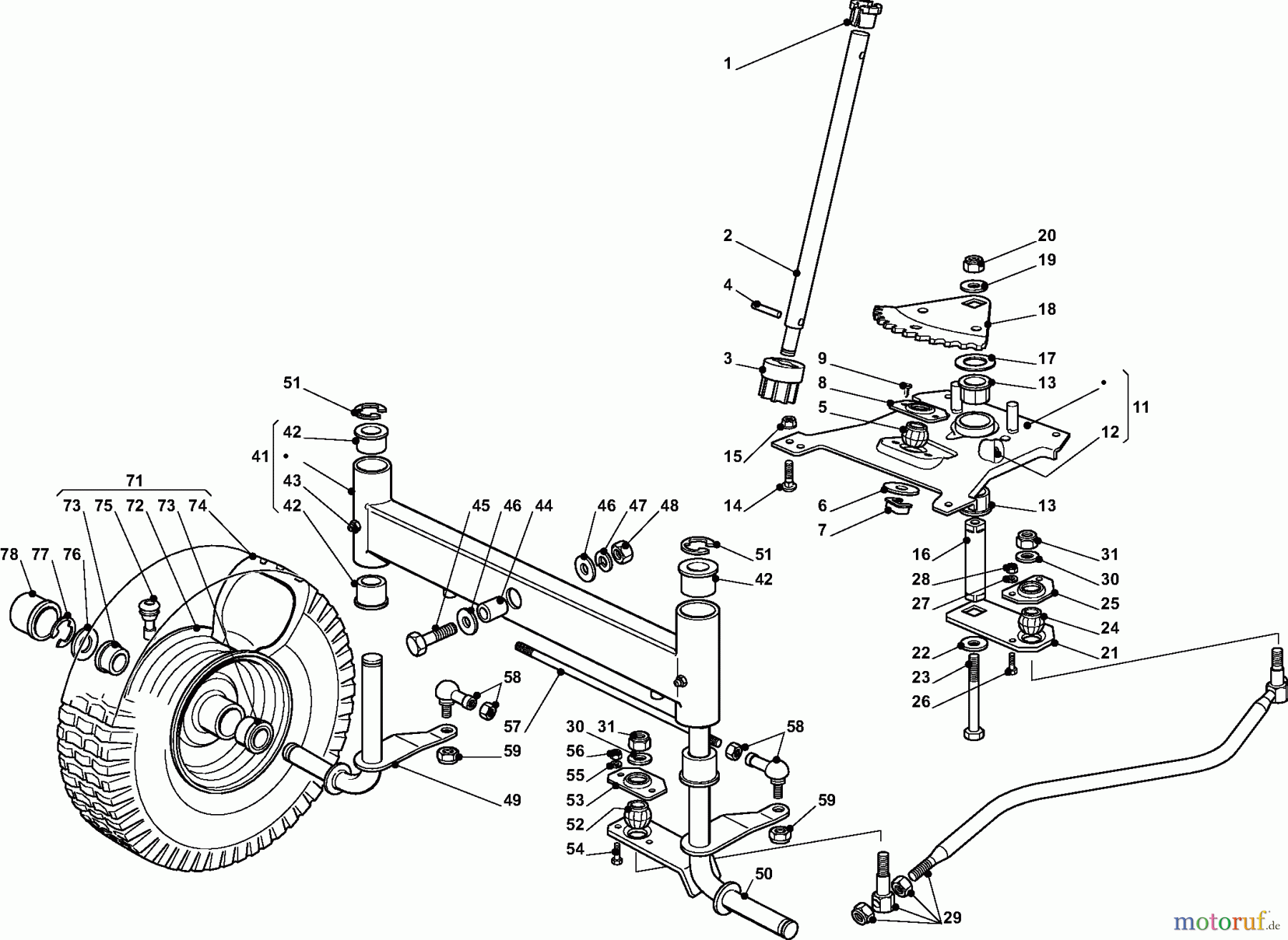  Dolmar Rasentraktoren TM-92.14 H2 TM-92.14 H2 (2008) 3a  LENKGETRIEBE