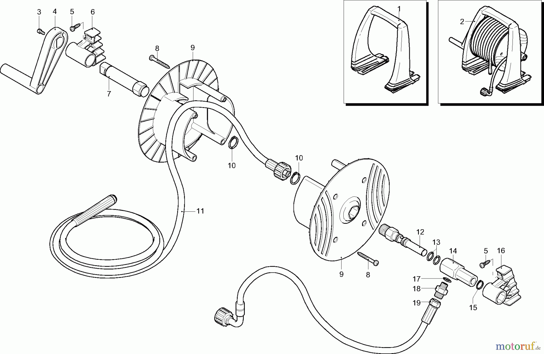  Dolmar Hochdruckreiniger Elektro HP-1500 5  Schlauchtrommel