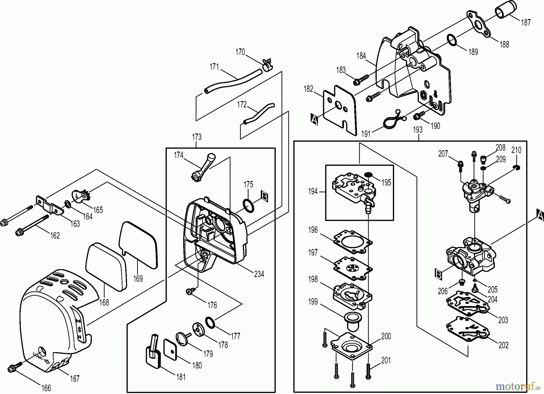  Dolmar Motorsensen & Trimmer Benzin 4-Takt MS2454UE 3  Vergaser, Luftfilter