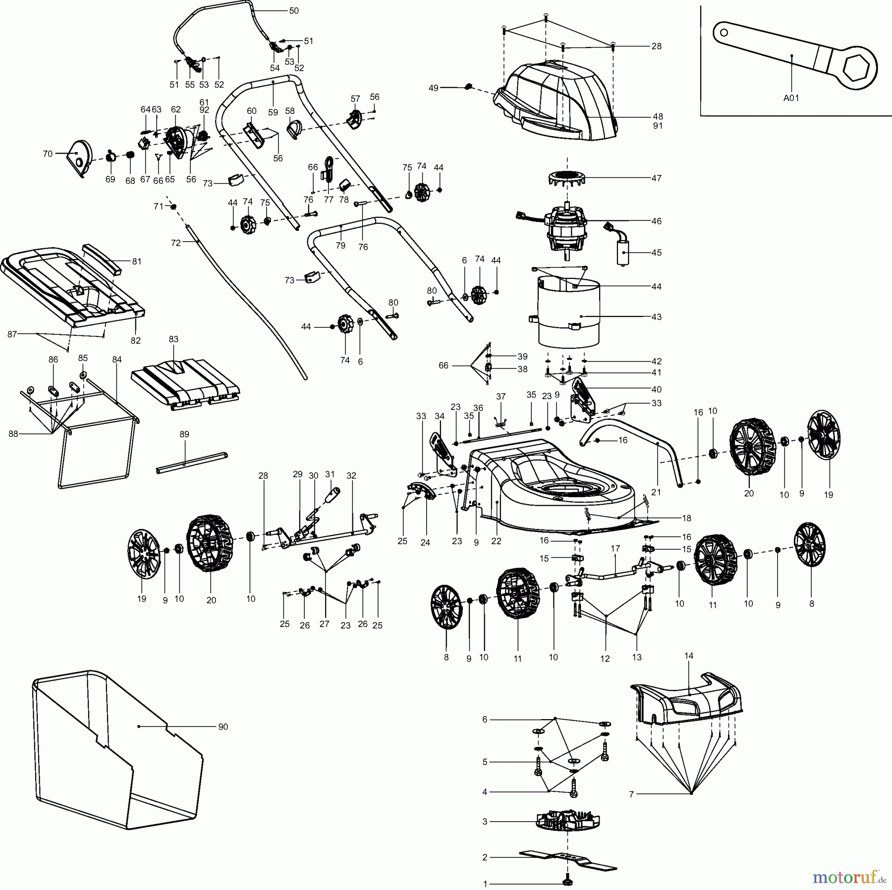  Dolmar Rasenmäher Elektro EM41 1  EM-41, ELM4110 (SCHUKO / UK)
