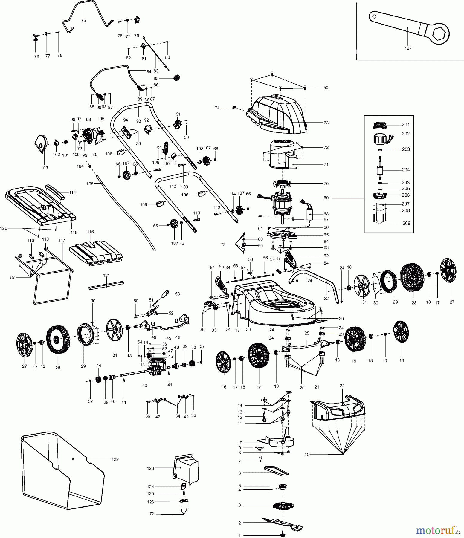  Dolmar Rasenmäher Elektro EM-460 S EM-460 S (2009-2011) 1  EM-460S, ELM4611 (SCHUKO, UK)