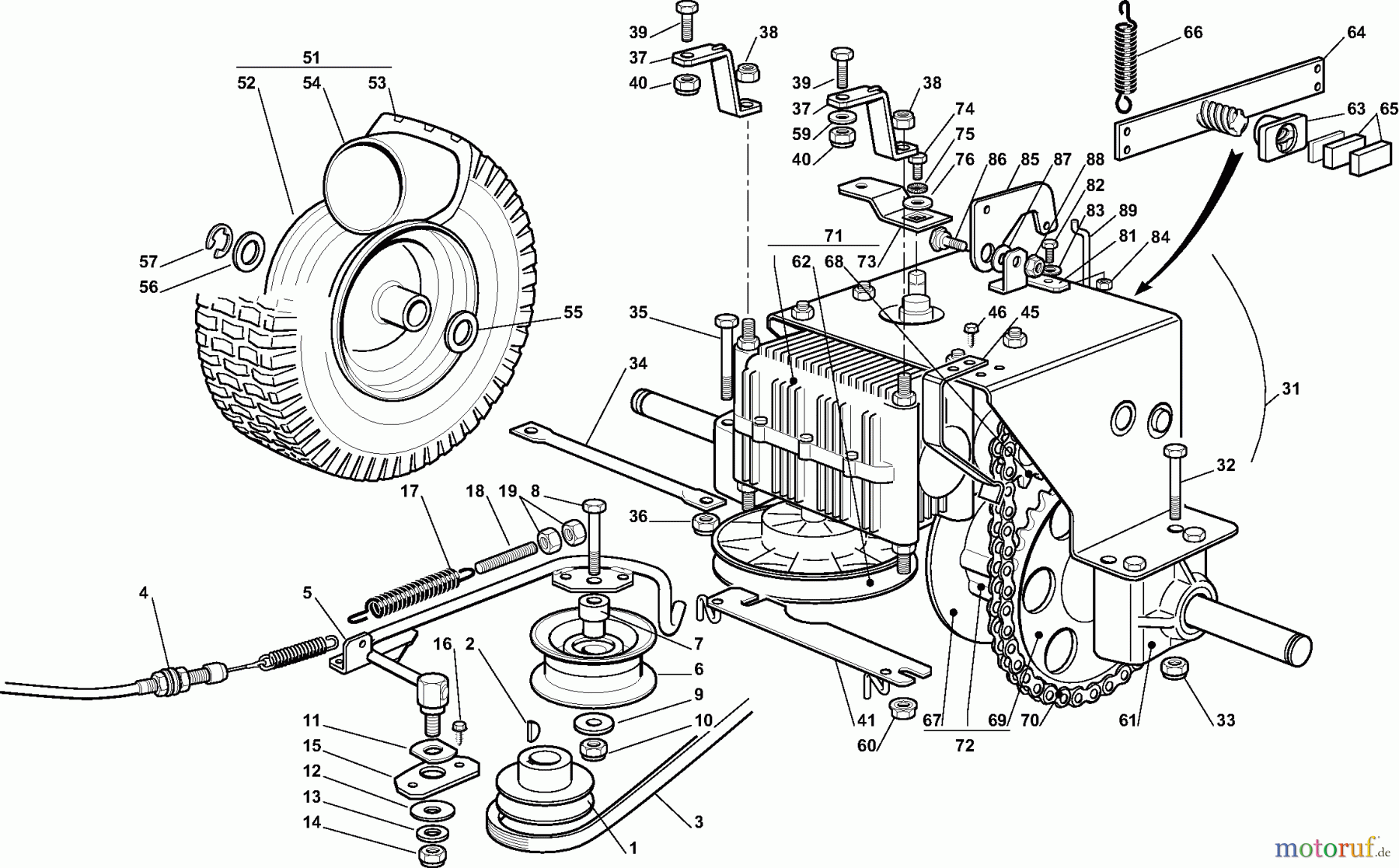  Dolmar Rasentraktoren RM-63.7 RM-63.7 (2009) 6  Getriebe
