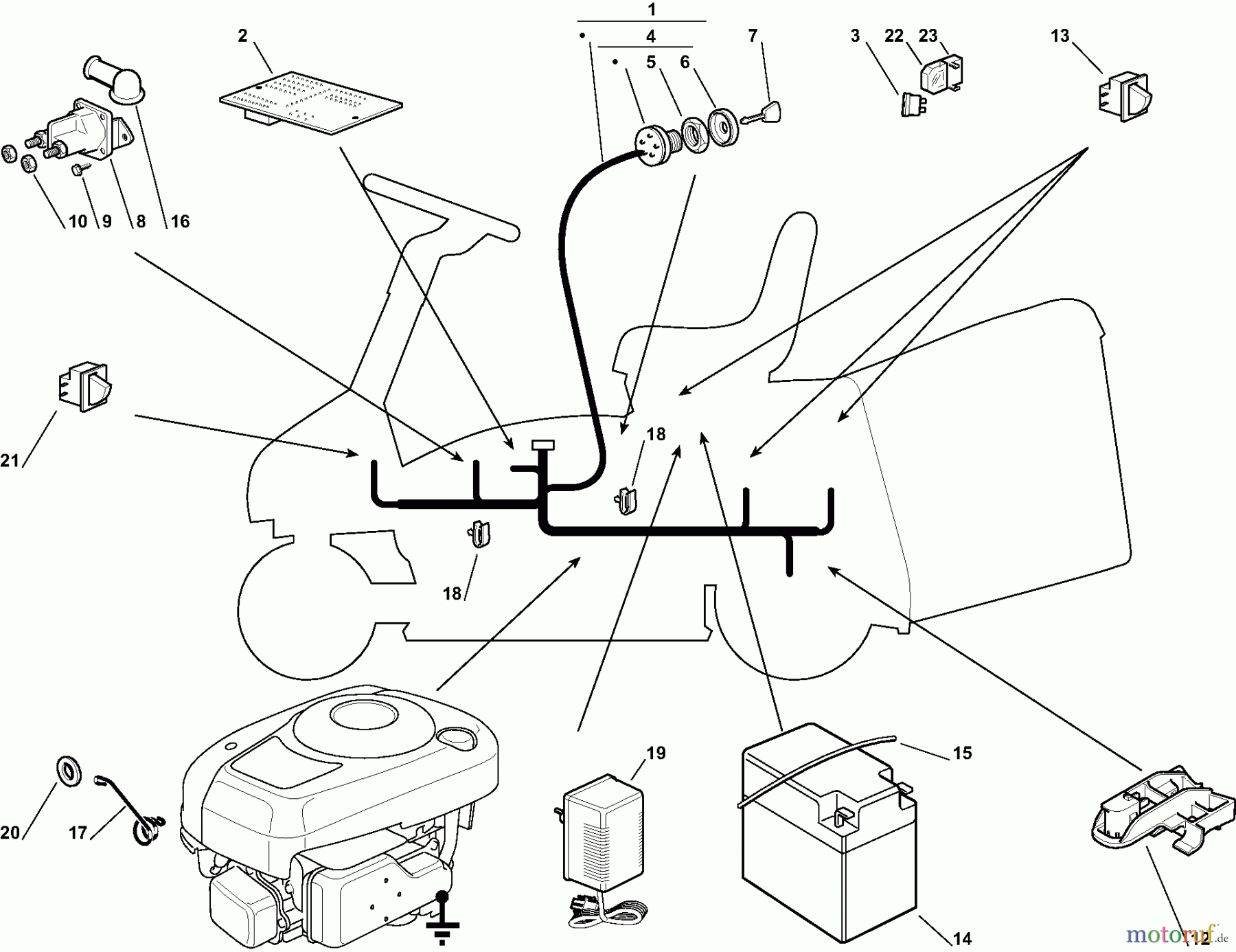Dolmar Rasentraktoren RM-63.7 RM-63.7 (2011-2013) 11 ELEKTRISCHE TEILE