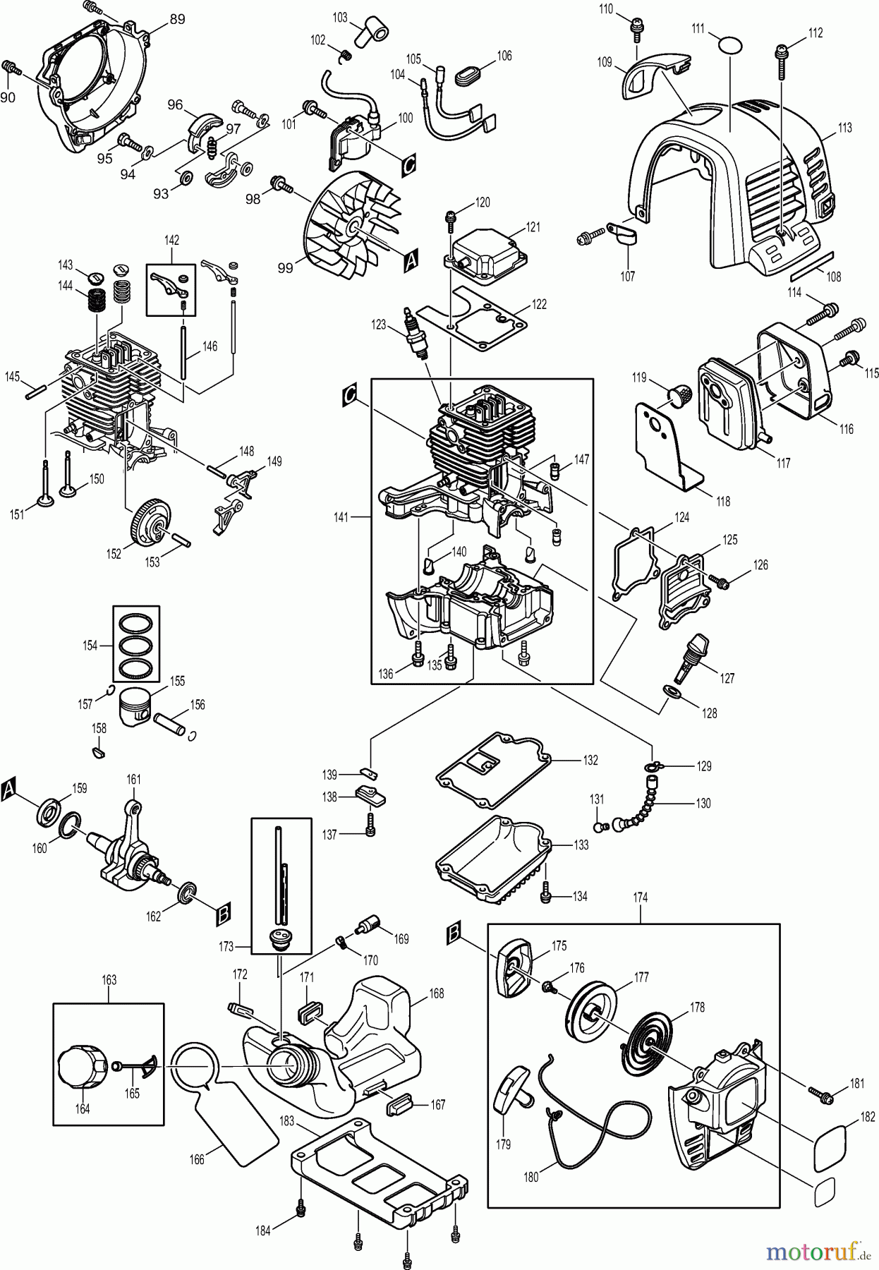 Dolmar Motorsensen & Trimmer Benzin 4-Takt MS-335.4 C (USA) 3  Motor kpl.