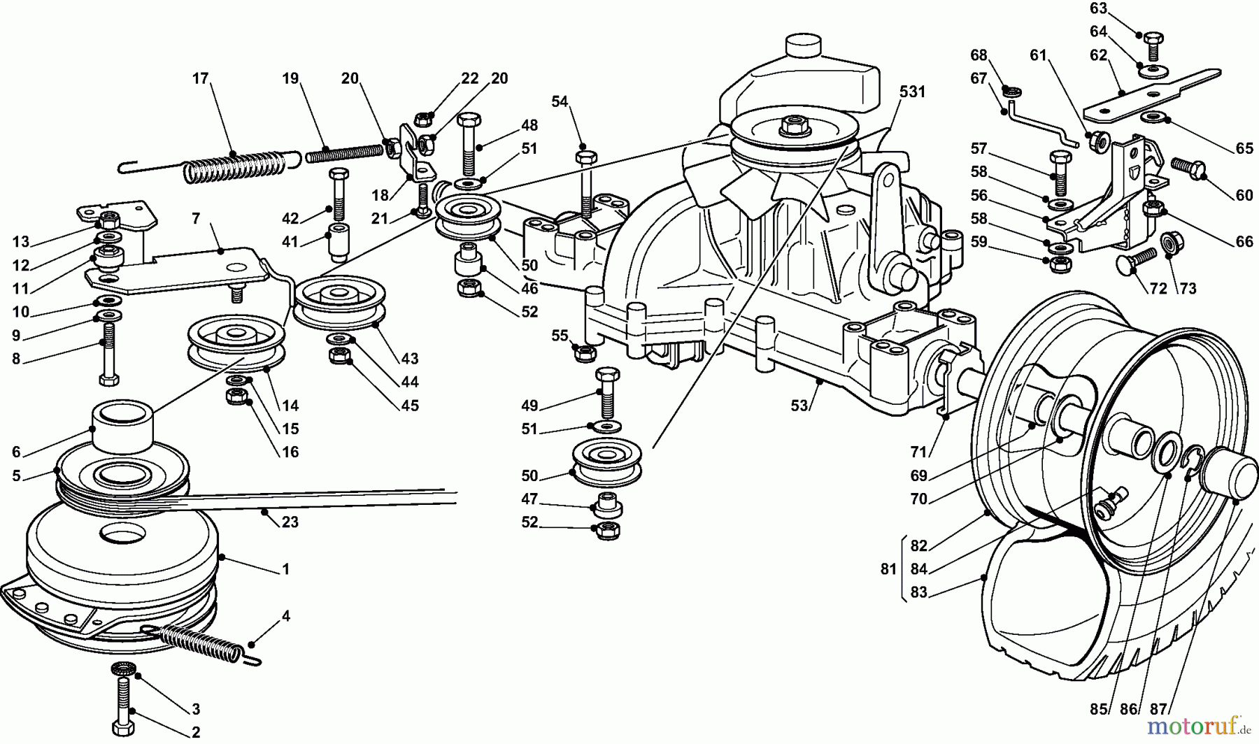  Dolmar Rasentraktoren TM9214H TM-92.14 H (2010) 6y  Getriebe