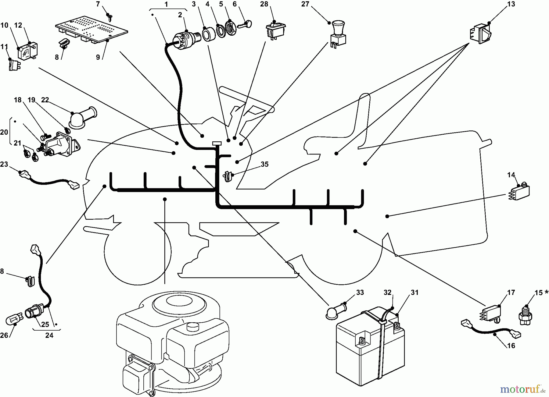  Dolmar Rasentraktoren TM9214H TM-92.14 H (2009) 11  ELEKTRISCHE TEILE