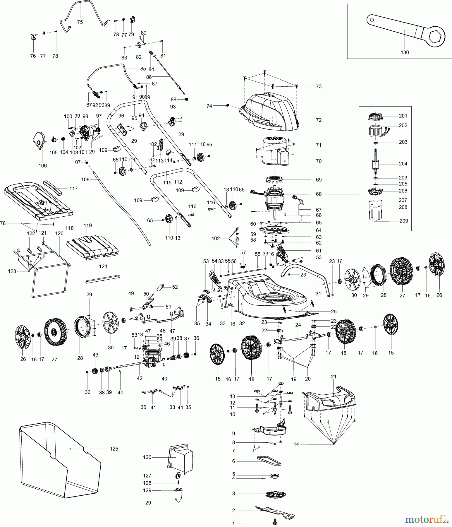  Dolmar Rasenmäher Elektro EM-460 S EM-460 S (2012) 1  EM-460 S, ELM4611 (SCHUKO, UK)