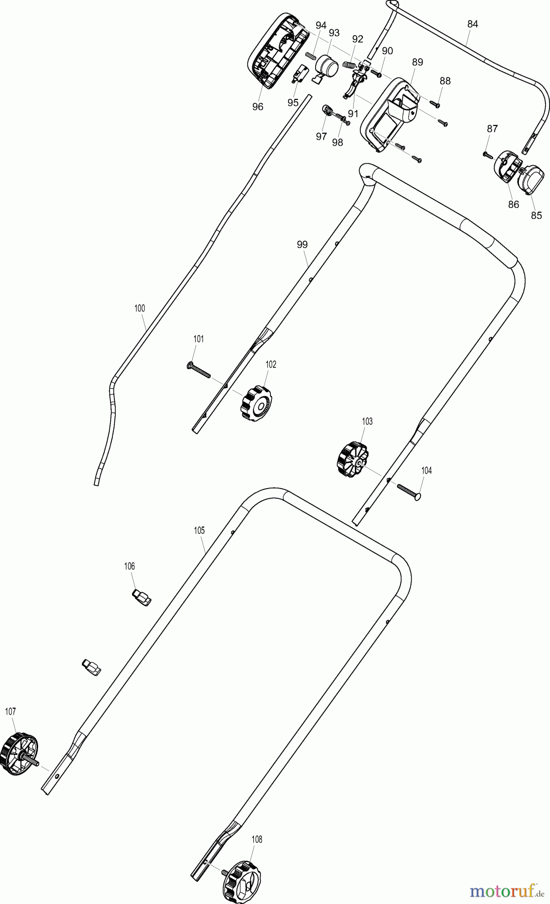  Dolmar Rasenmäher Akku AM-3643 3  Führungsholm