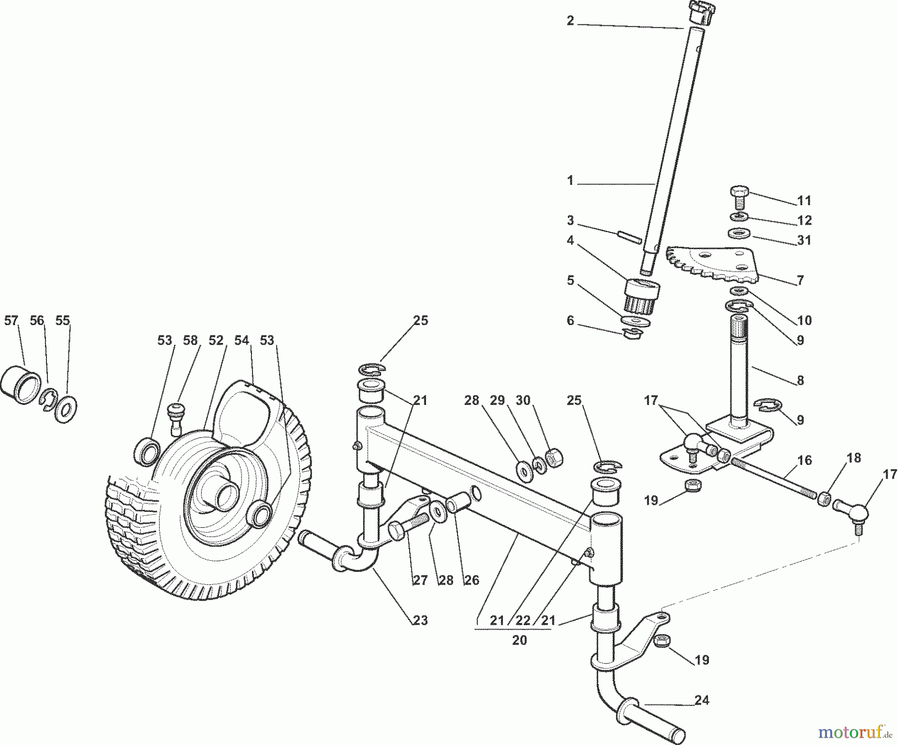  Dolmar Rasentraktoren RM7213H RM-72.13 H (2012) 3  LENKGETRIEBE