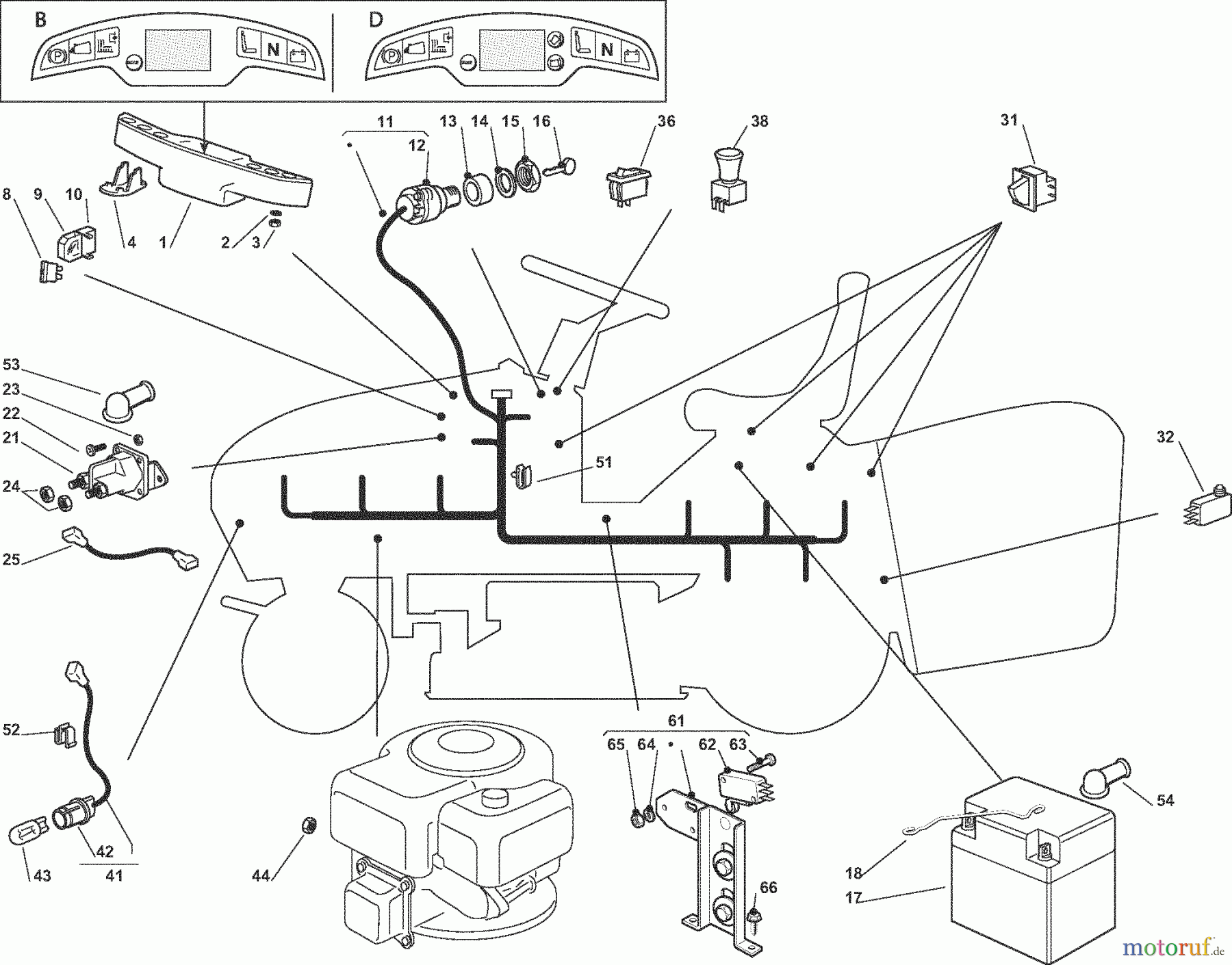  Dolmar Rasentraktoren TM12222H2 TM12222H2 (2015-2019) 11b  Elektrische Teile