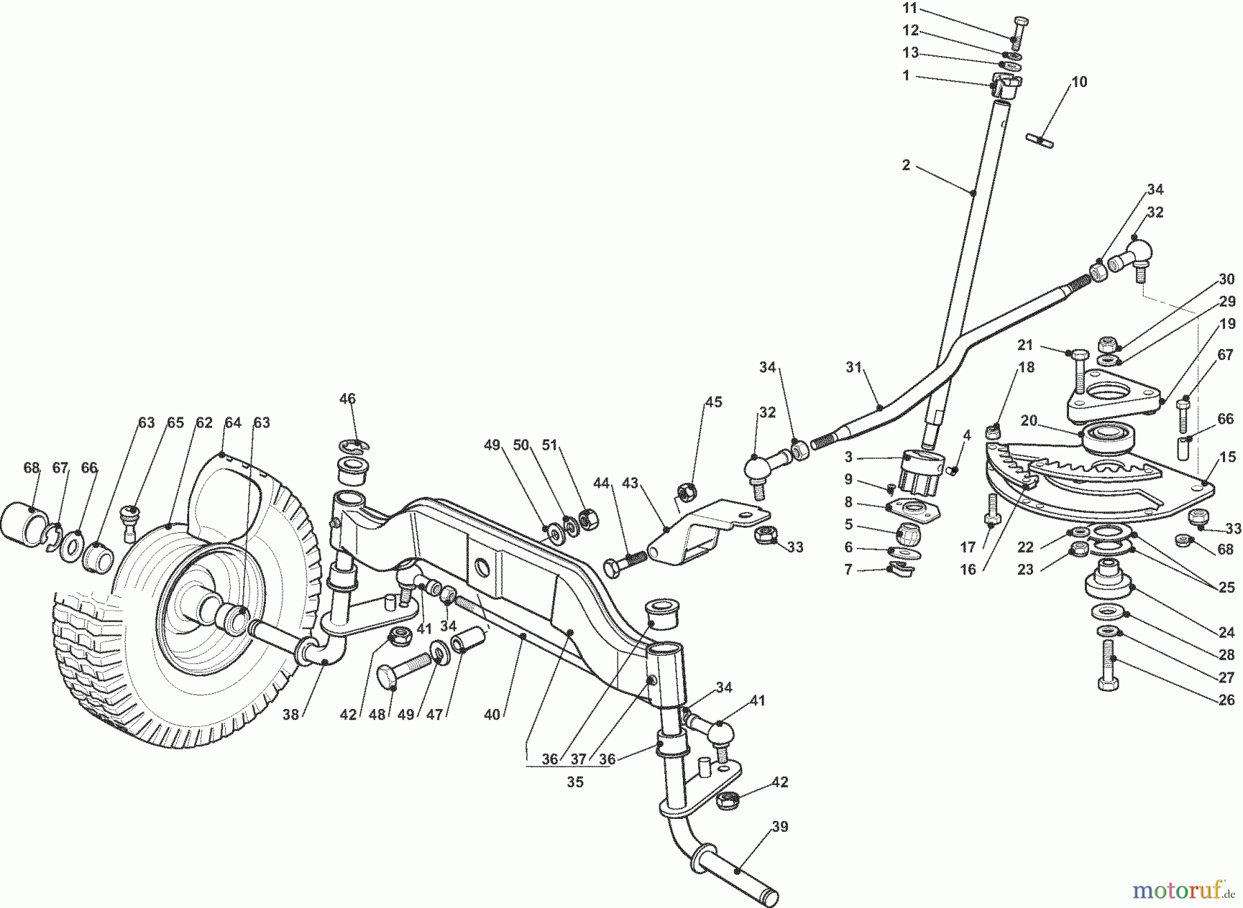  Dolmar Rasentraktoren TM10218H TM10218H (2015-2019) 3  Lenkgetriebe