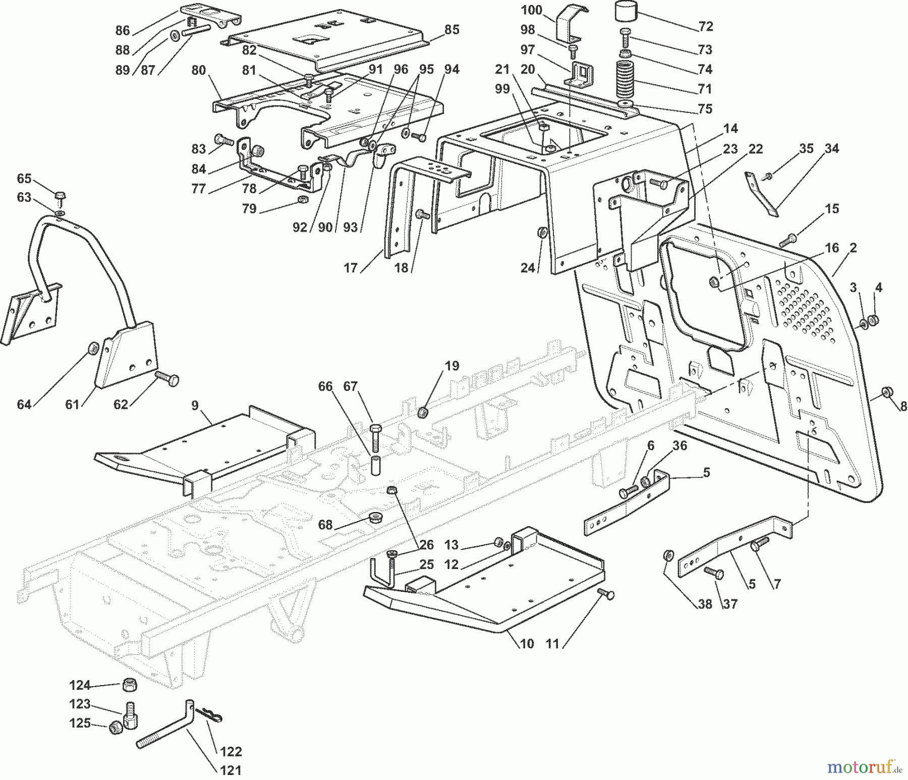  Dolmar Rasentraktoren TM-102.16 H2 TM-102.16 H2 (2013-2014) 1  RAHMENSATZ
