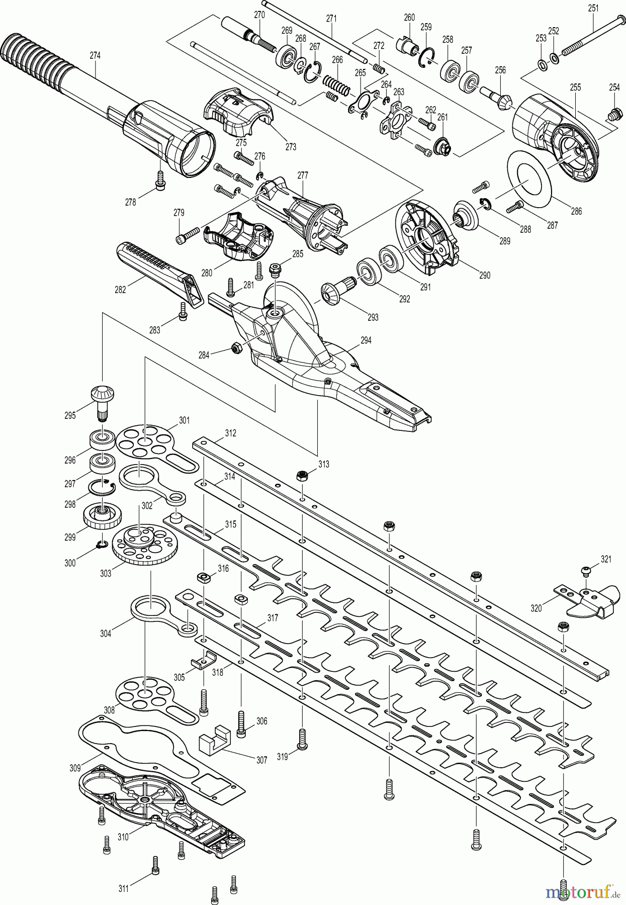 Dolmar Heckenscheren Benzin MH2464D 5  Scherblatt