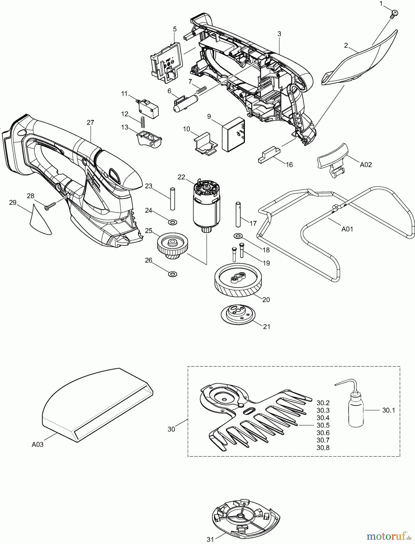  Dolmar Grasscheren Akku AX1821H 1  AX-1821 H, AY-1821 H