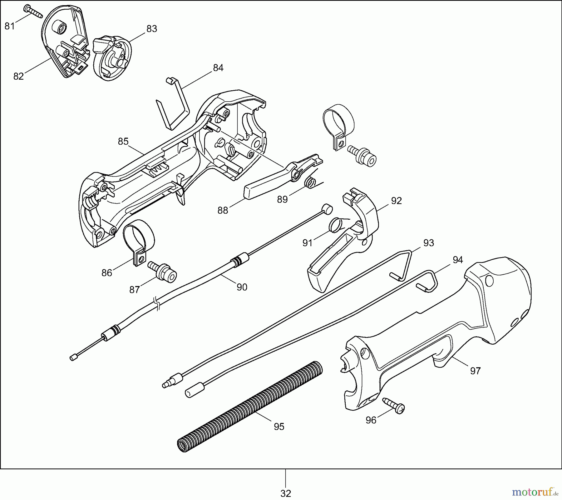  Dolmar Motorsensen & Trimmer Benzin 4-Takt MS43004R 3  Bedienungshandgriff kpl.