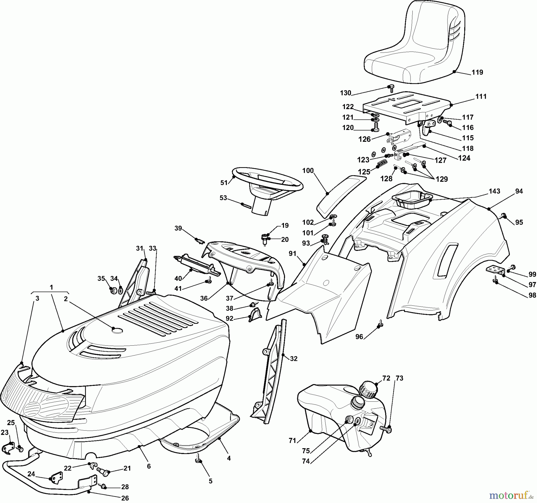  Dolmar Rasentraktoren TM9214 TM9214 (2015-2017) 2  KARROSSERIE