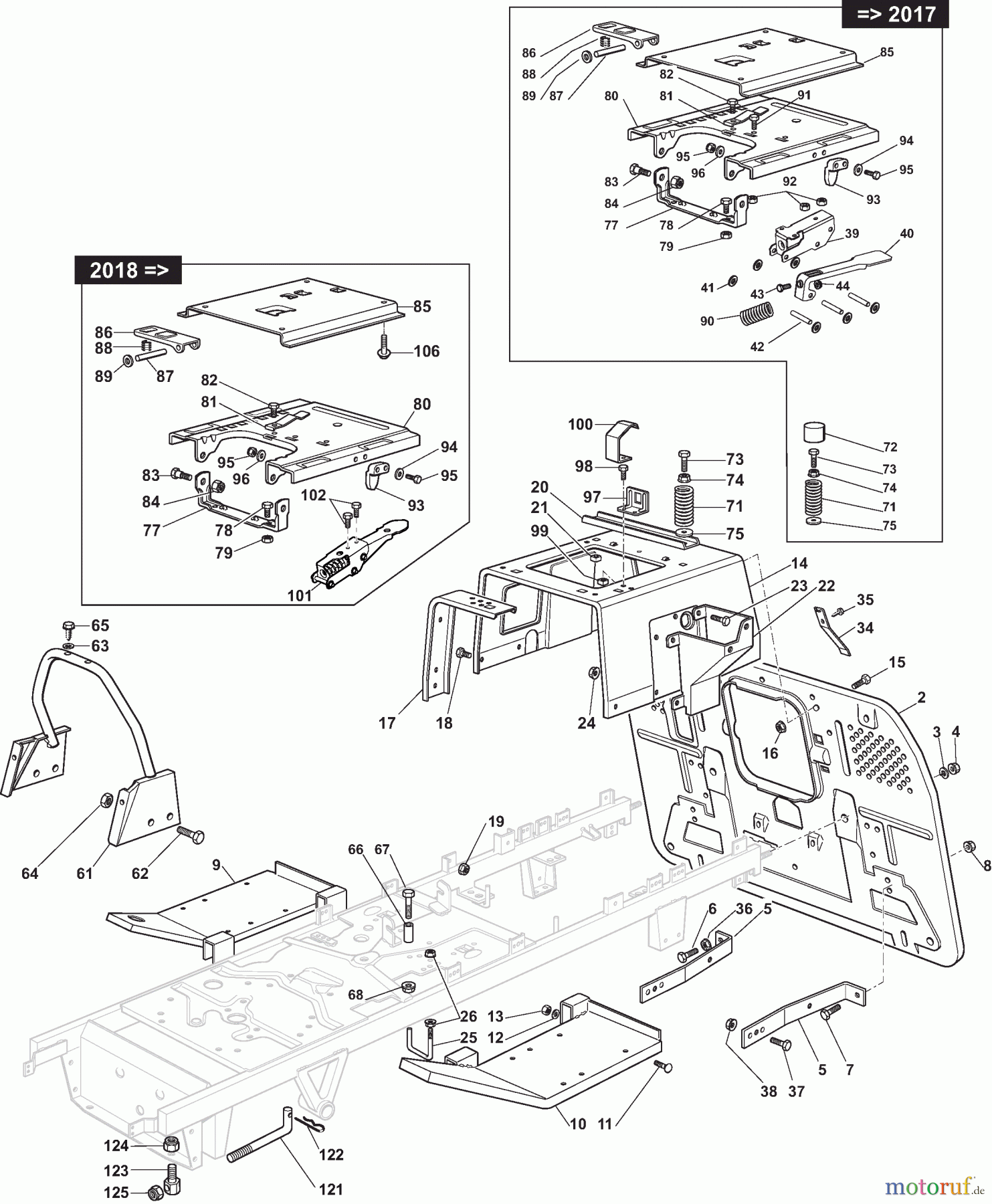  Dolmar Rasentraktoren TM10220H2 TM10220H2 (2015-2019) 1  Rahmensatz