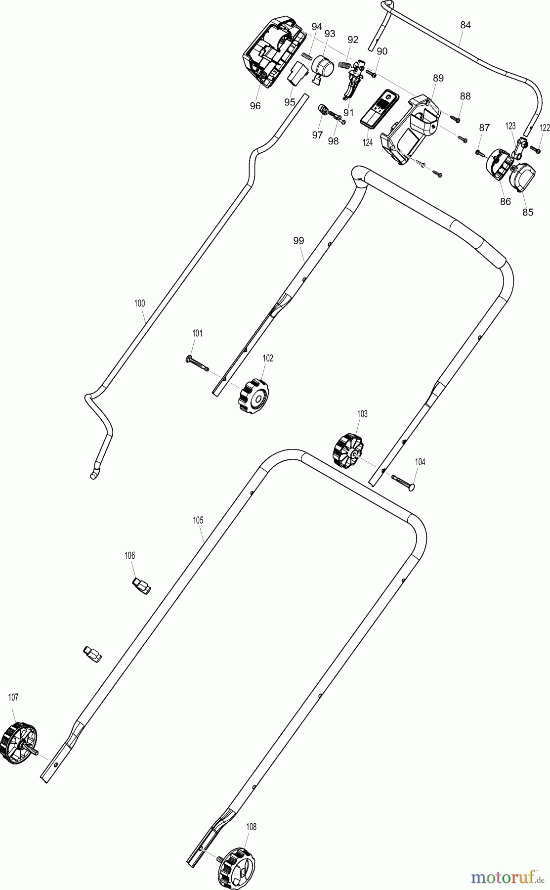  Dolmar Rasenmäher Akku AM3743 3  Führungsholm