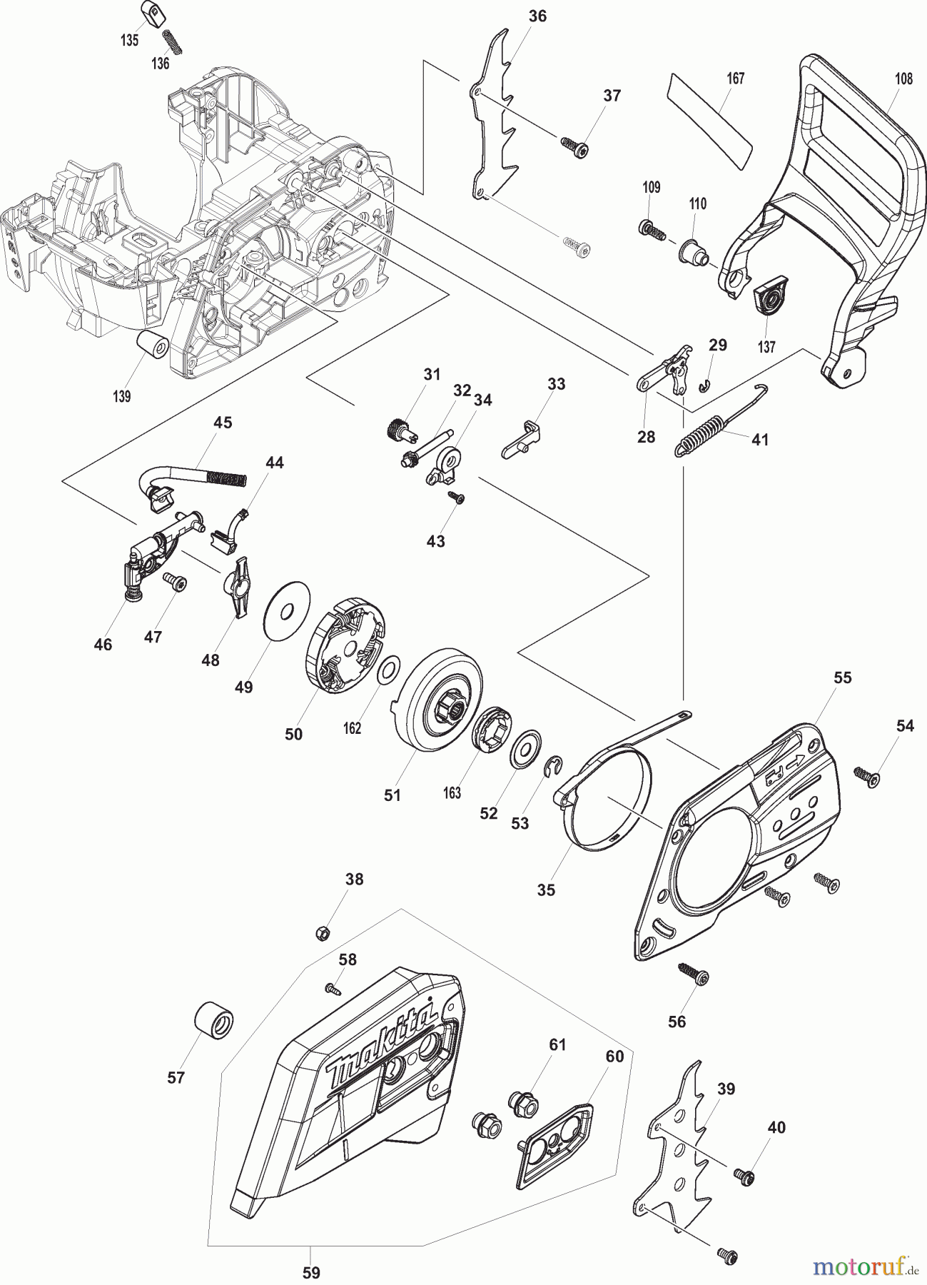  Dolmar Kettensägen Benzin Kettensäge PS550 2  Handschutz, Kettenbremse