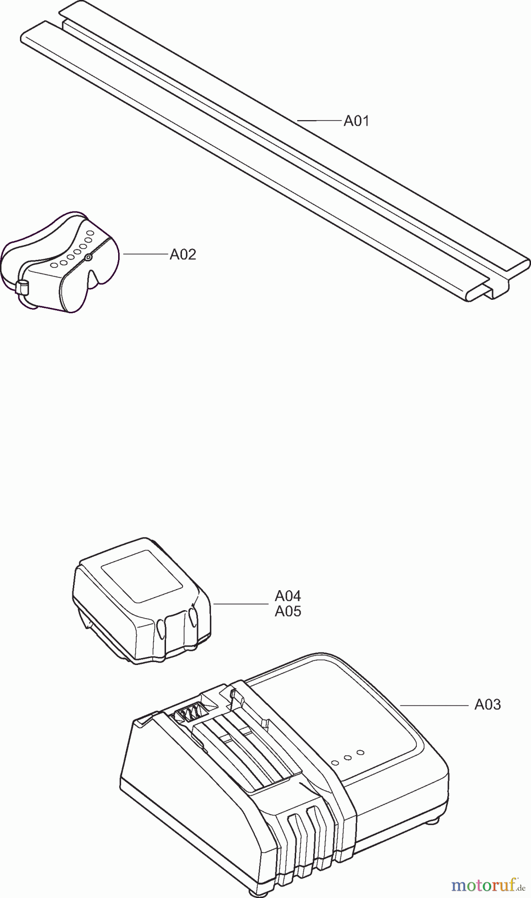 Dolmar Heckenscheren Akku DUH502 3 Zubehör