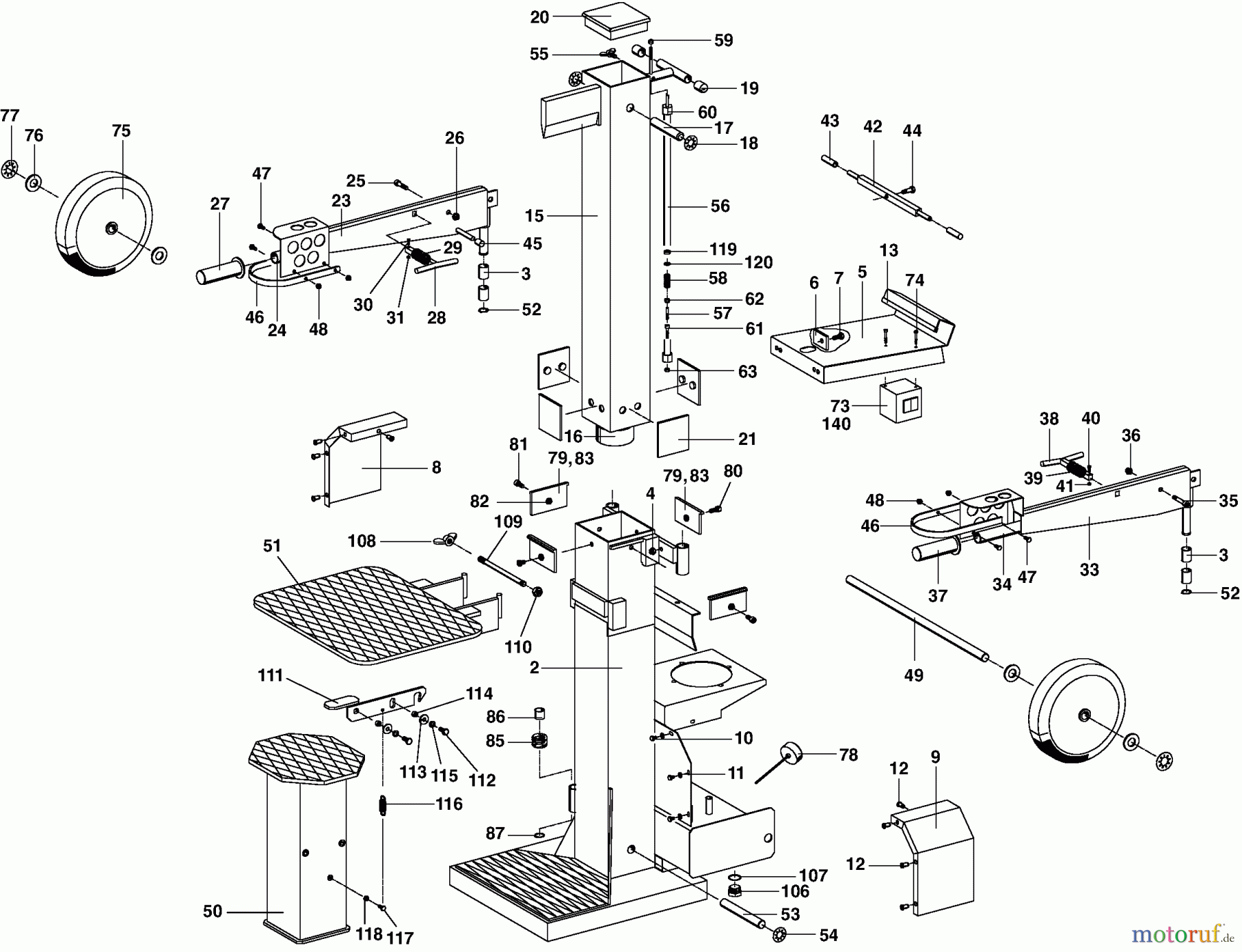 Dolmar Holzspalter LS-9004 3 Ständer, Spaltsäule