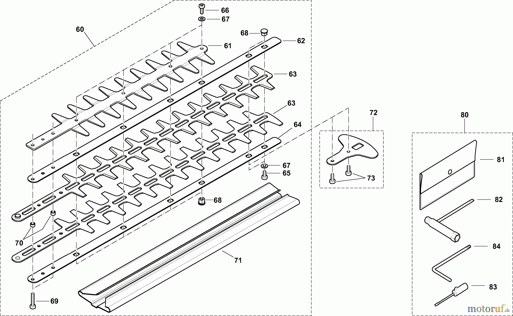  Dolmar Heckenscheren Benzin HT-2975 8  Scherblatt