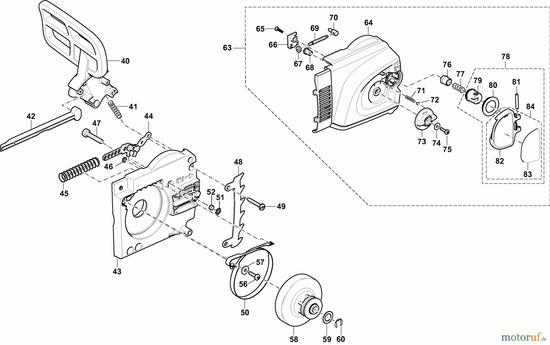  Dolmar Kettensägen Elektro Kettensäge ES-2130 A 2  Kupplung, Kettenbremse