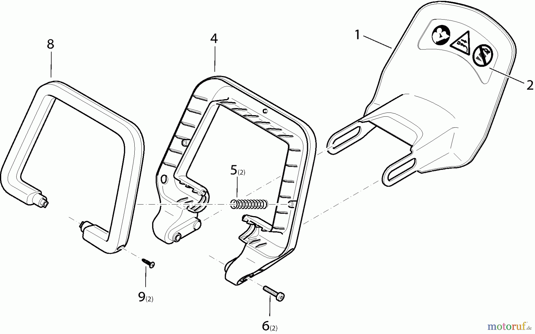  Dolmar Heckenscheren Elektro HT-550 2  Handschutz, Bügelgriff