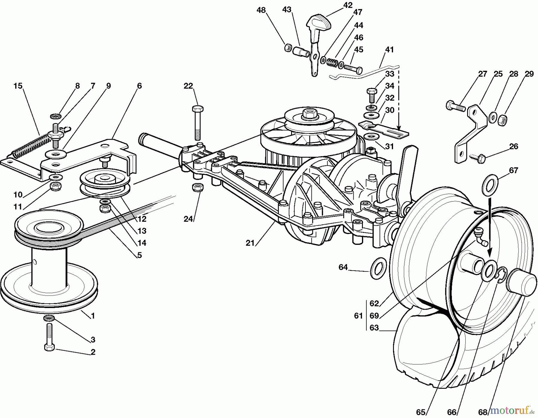  Dolmar Rasentraktoren RM7213H RM-72.13 H (2005) 6  Getriebe