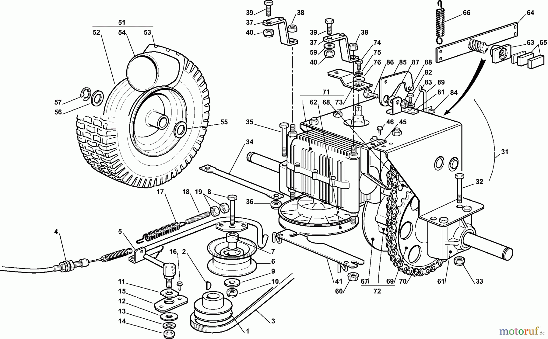  Dolmar Rasentraktoren RM-63.7 RM-63.7 (2007) 6  Getriebe